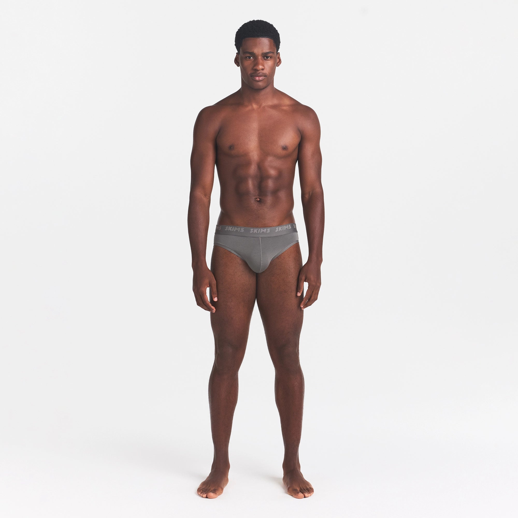 SKIMS STRETCH MENS BRIEF | GUNMETAL - Image 2