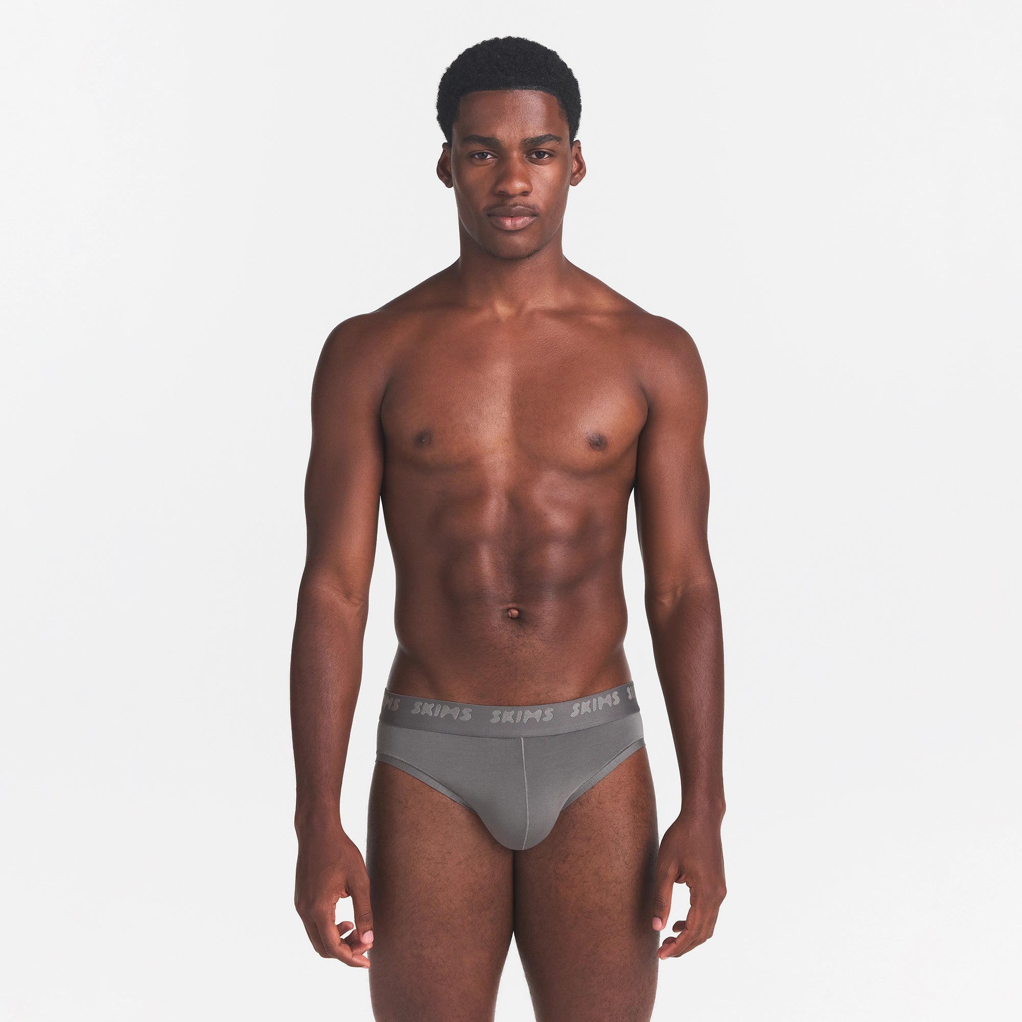 SKIMS STRETCH MENS BRIEF | GUNMETAL - Image 3