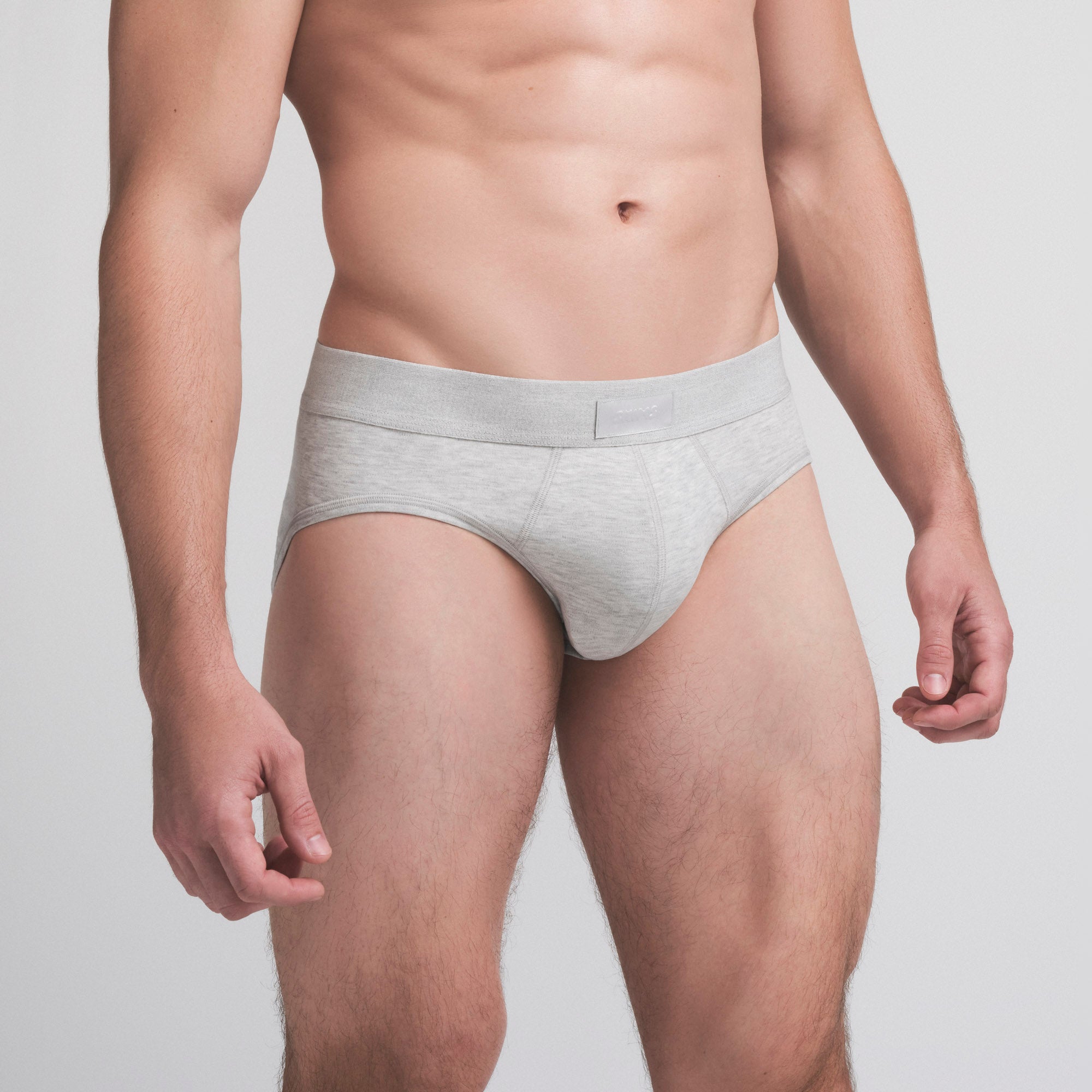 SKIMS COTTON MENS BRIEF | LIGHT HEATHER GREY - Image 3