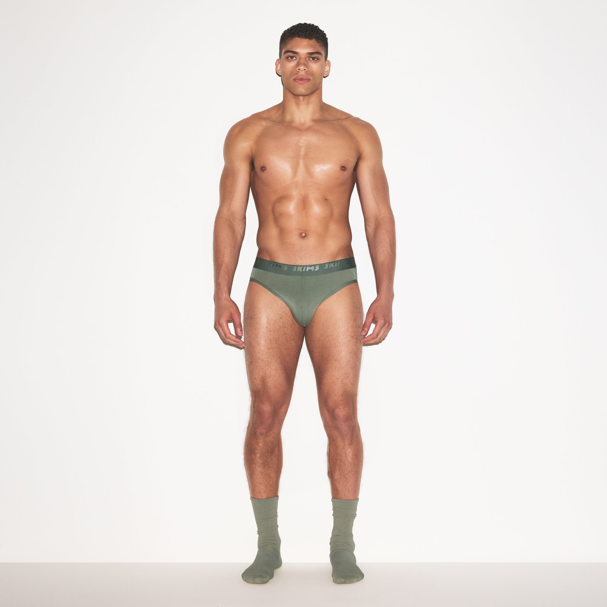 SKIMS STRETCH MENS BRIEF 3-PACK | LAUREL MULTI - Image 2