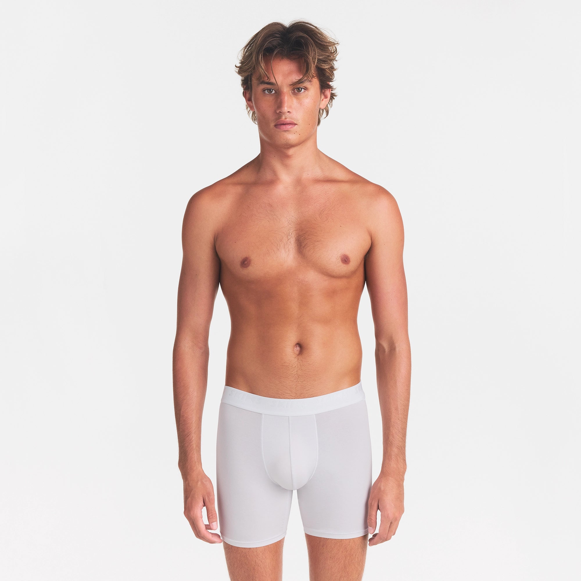 SKIMS STRETCH MENS 3 BOXER BRIEF | CHALK - Image 3