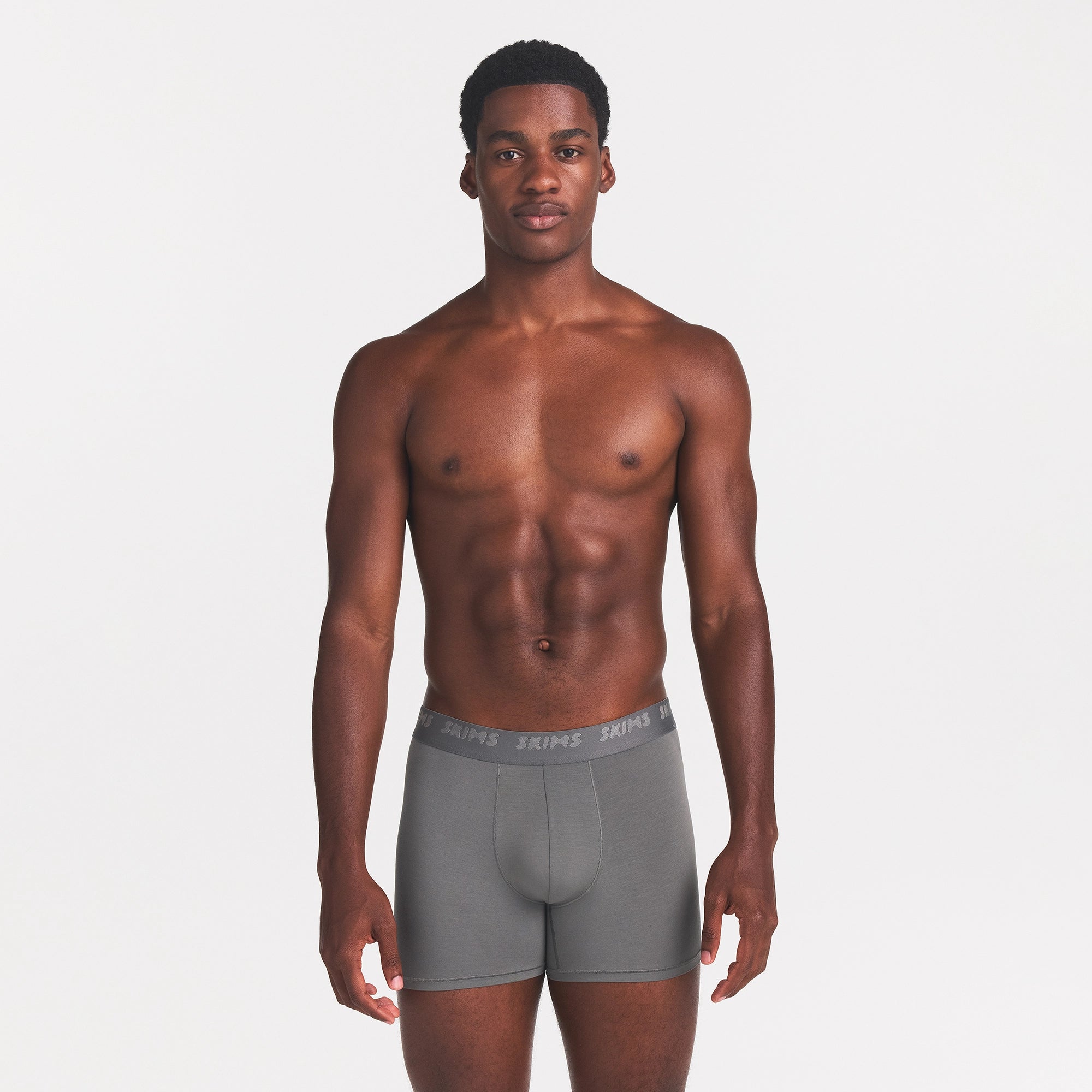 SKIMS STRETCH MENS 3 BOXER BRIEF | GUNMETAL - Image 3