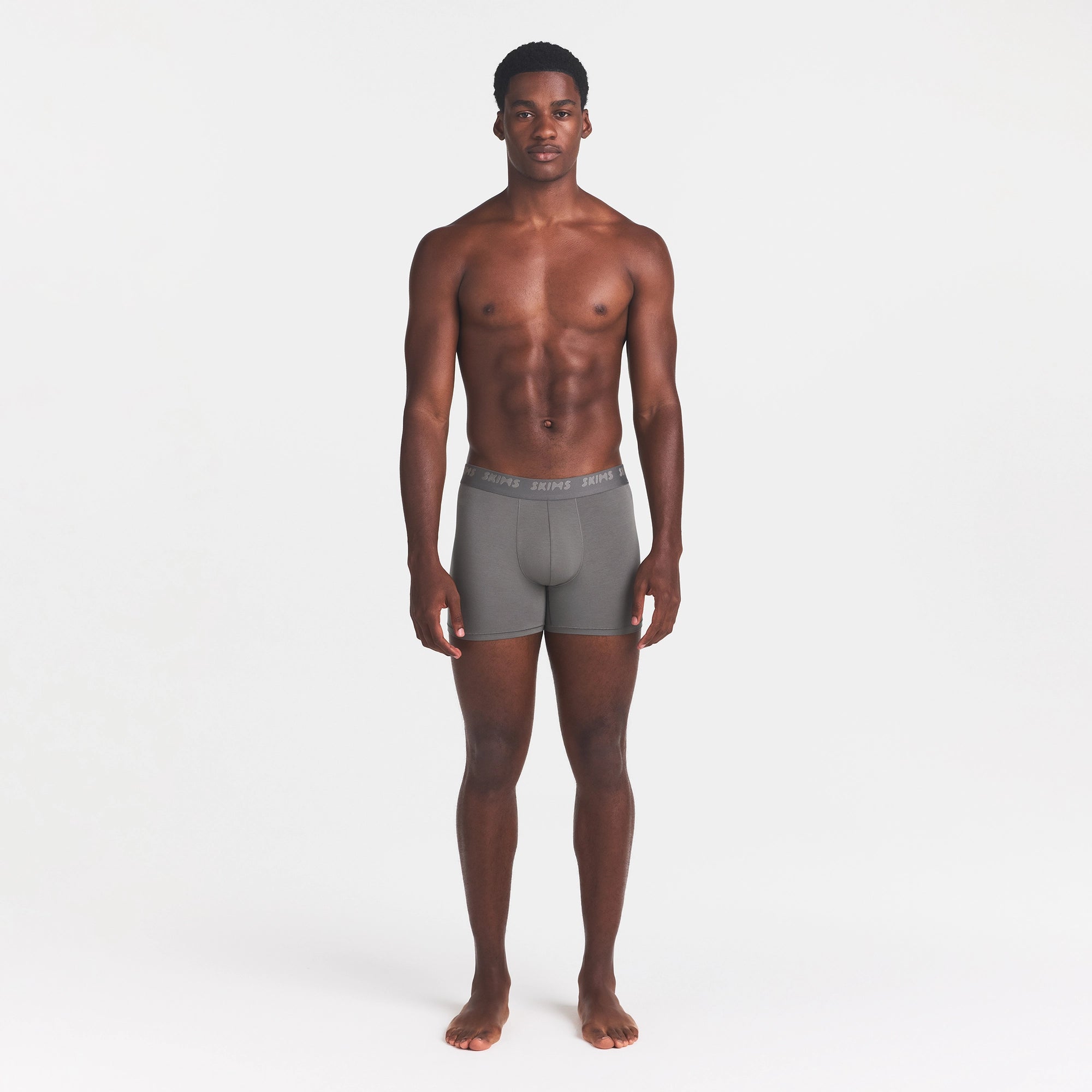 SKIMS STRETCH MENS 3 BOXER BRIEF | GUNMETAL - Image 2