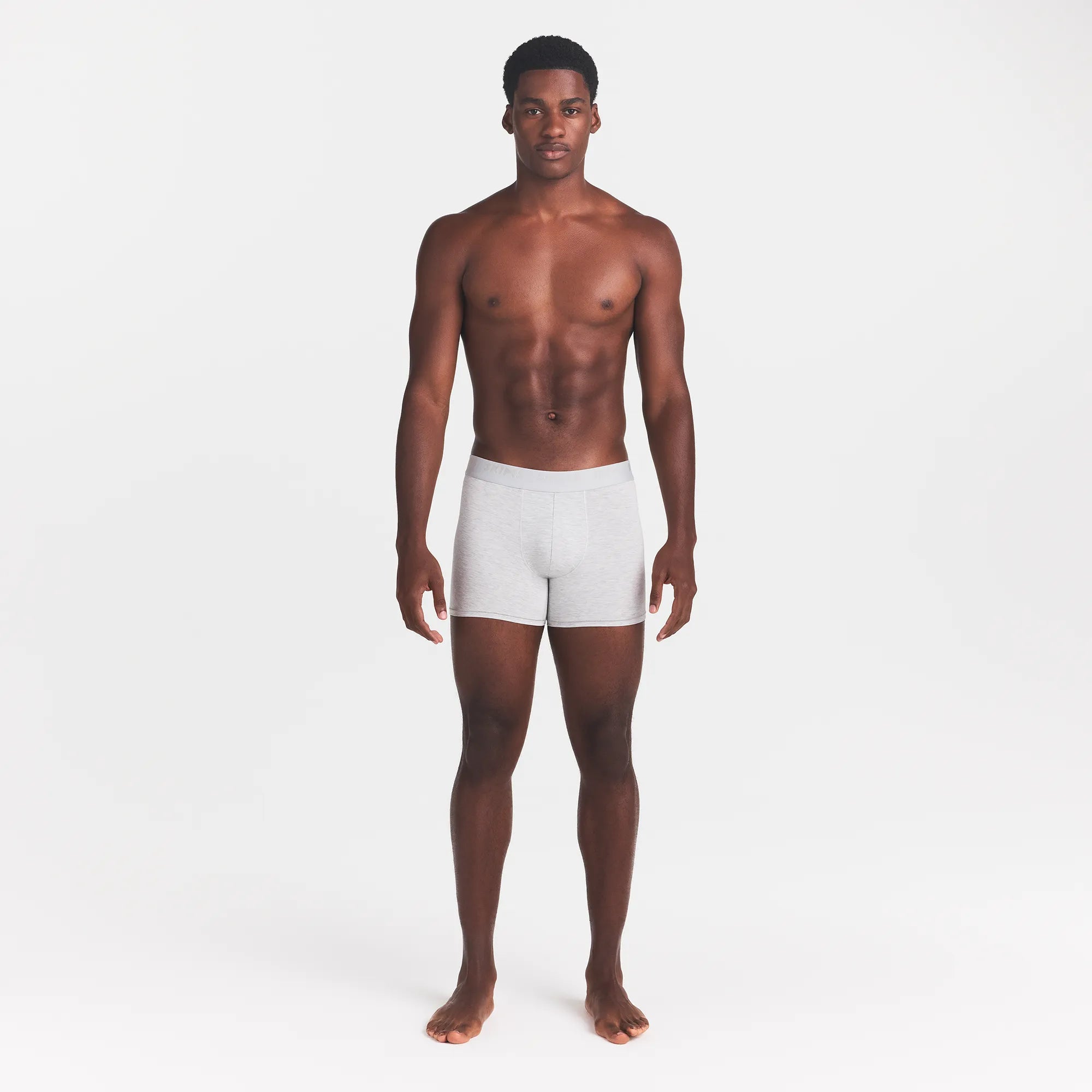 SKIMS STRETCH MENS 3 BOXER BRIEF | LIGHT HEATHER GREY - Image 2