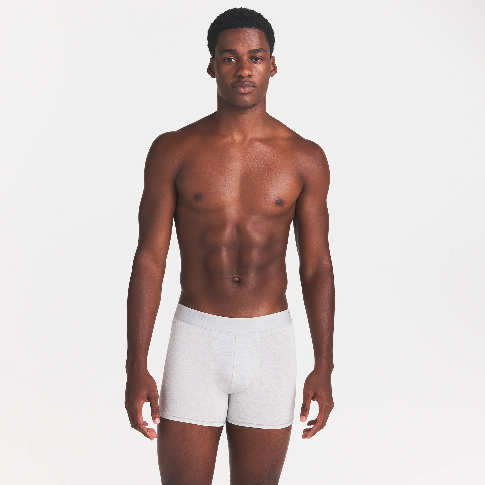 SKIMS STRETCH MENS 3 BOXER BRIEF | LIGHT HEATHER GREY - Image 4