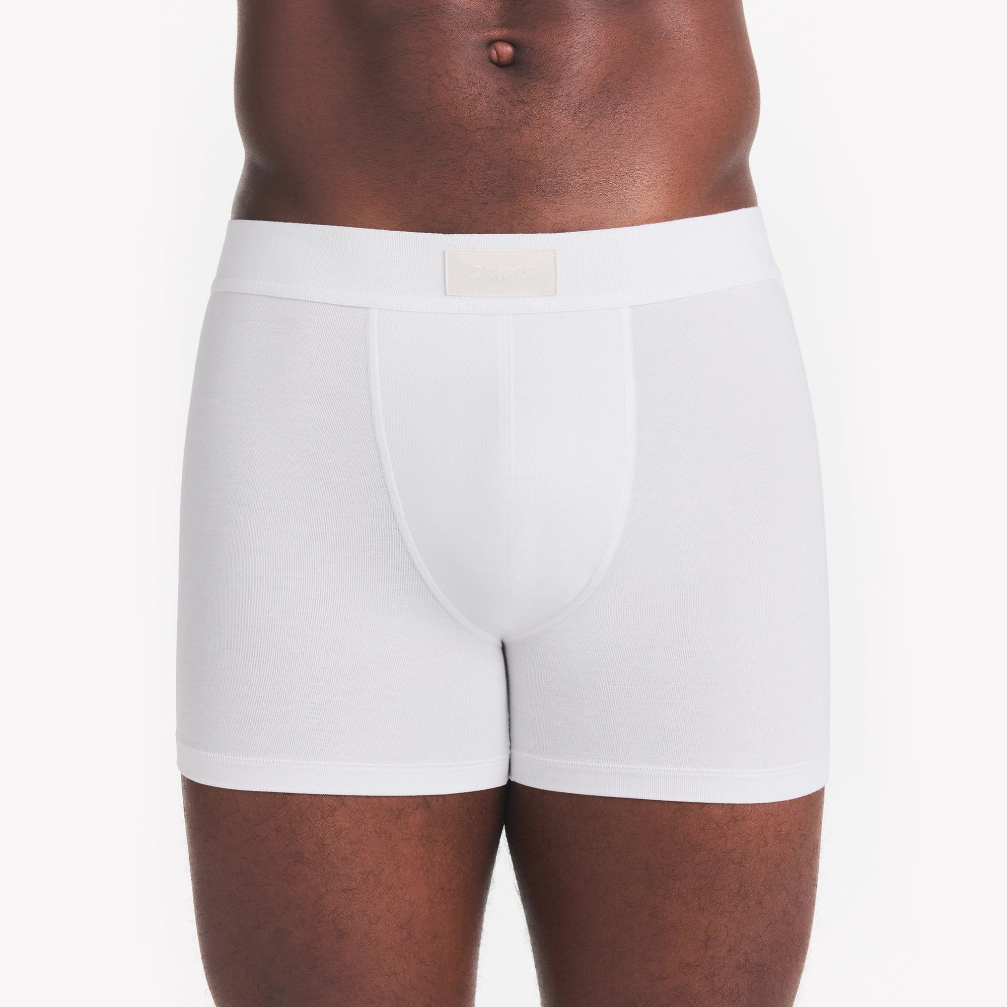 SKIMS COTTON MENS 3 BOXER BRIEF | CHALK - Image 5