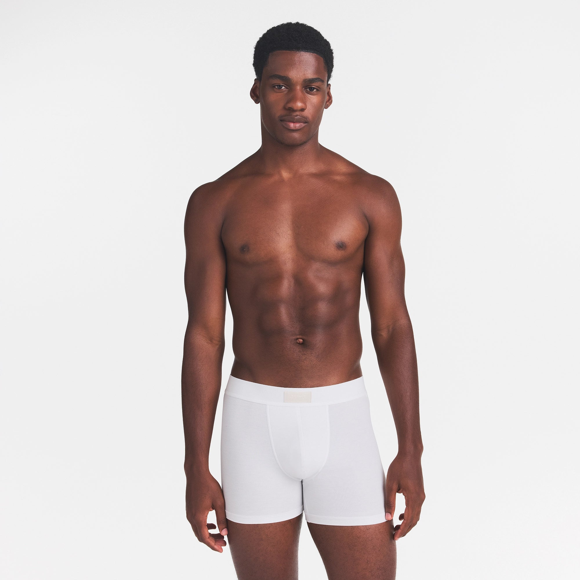 SKIMS COTTON MENS 3 BOXER BRIEF | CHALK - Image 4
