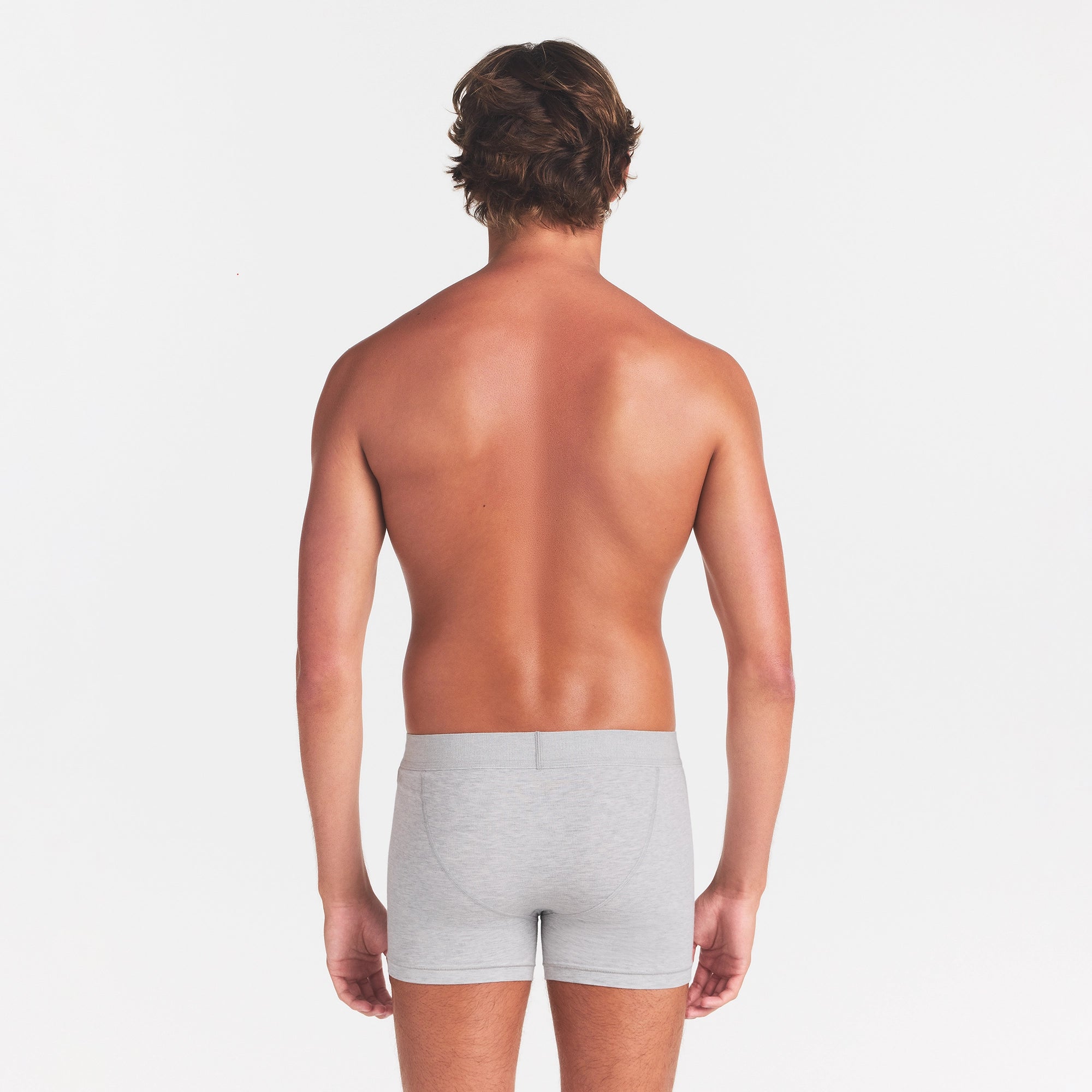 SKIMS COTTON MENS 3 BOXER BRIEF | LIGHT HEATHER GREY - Image 4