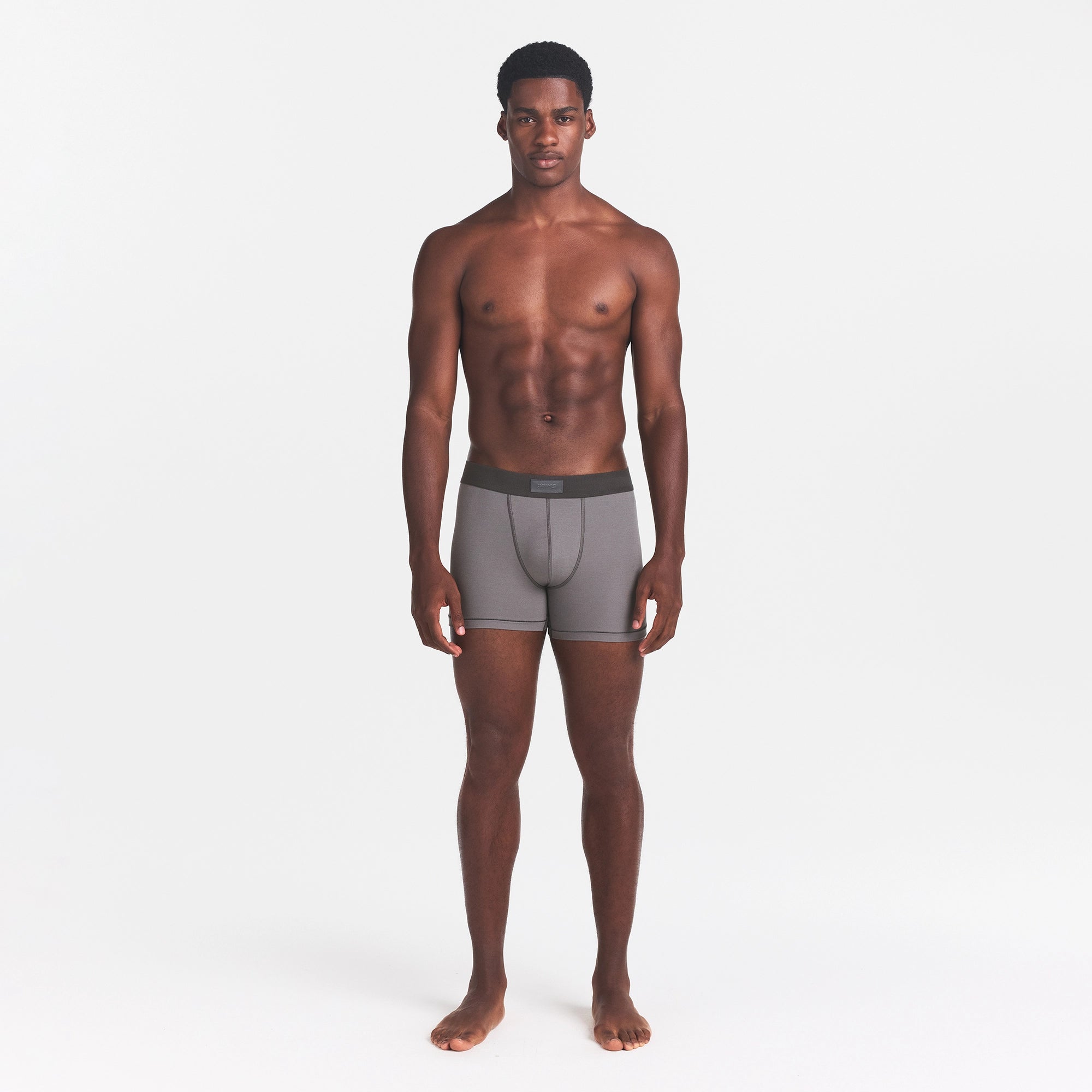 SKIMS COTTON MENS 3 BOXER BRIEF | WASHED GUNMETAL - Image 2