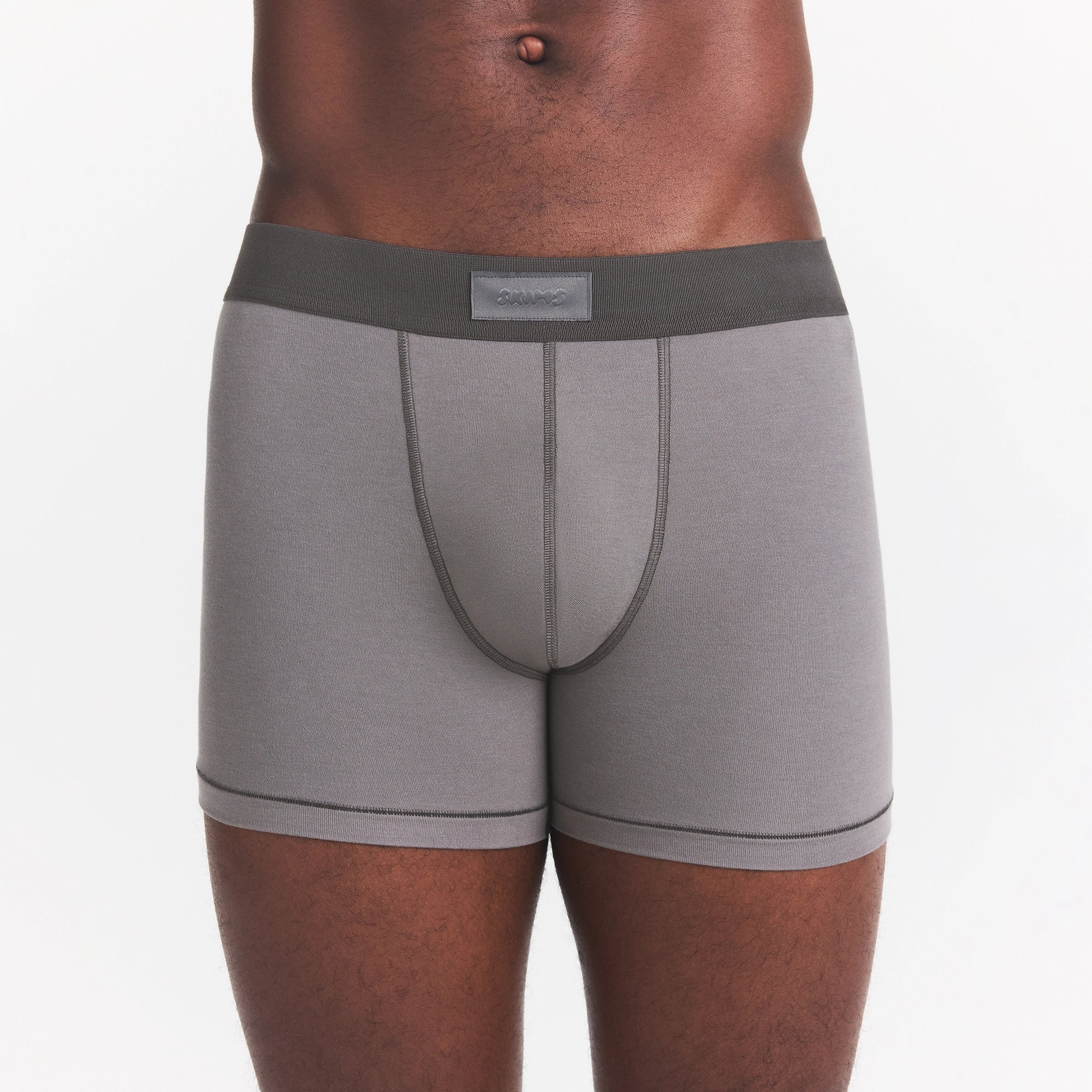 SKIMS COTTON MENS 3 BOXER BRIEF | WASHED GUNMETAL - Image 4