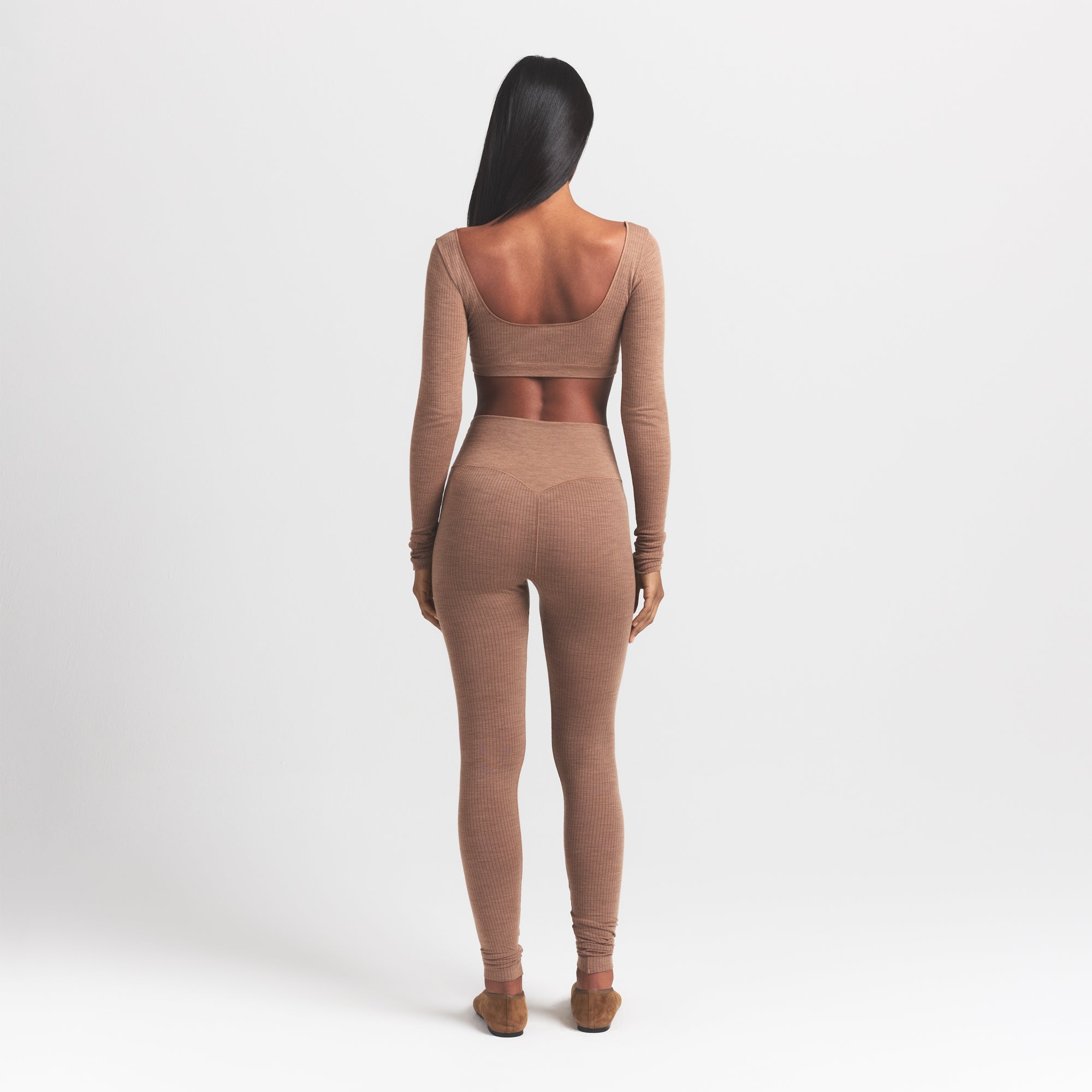 WOOL RIB HIGH-WAISTED LEGGING | SIENNA - Image 5
