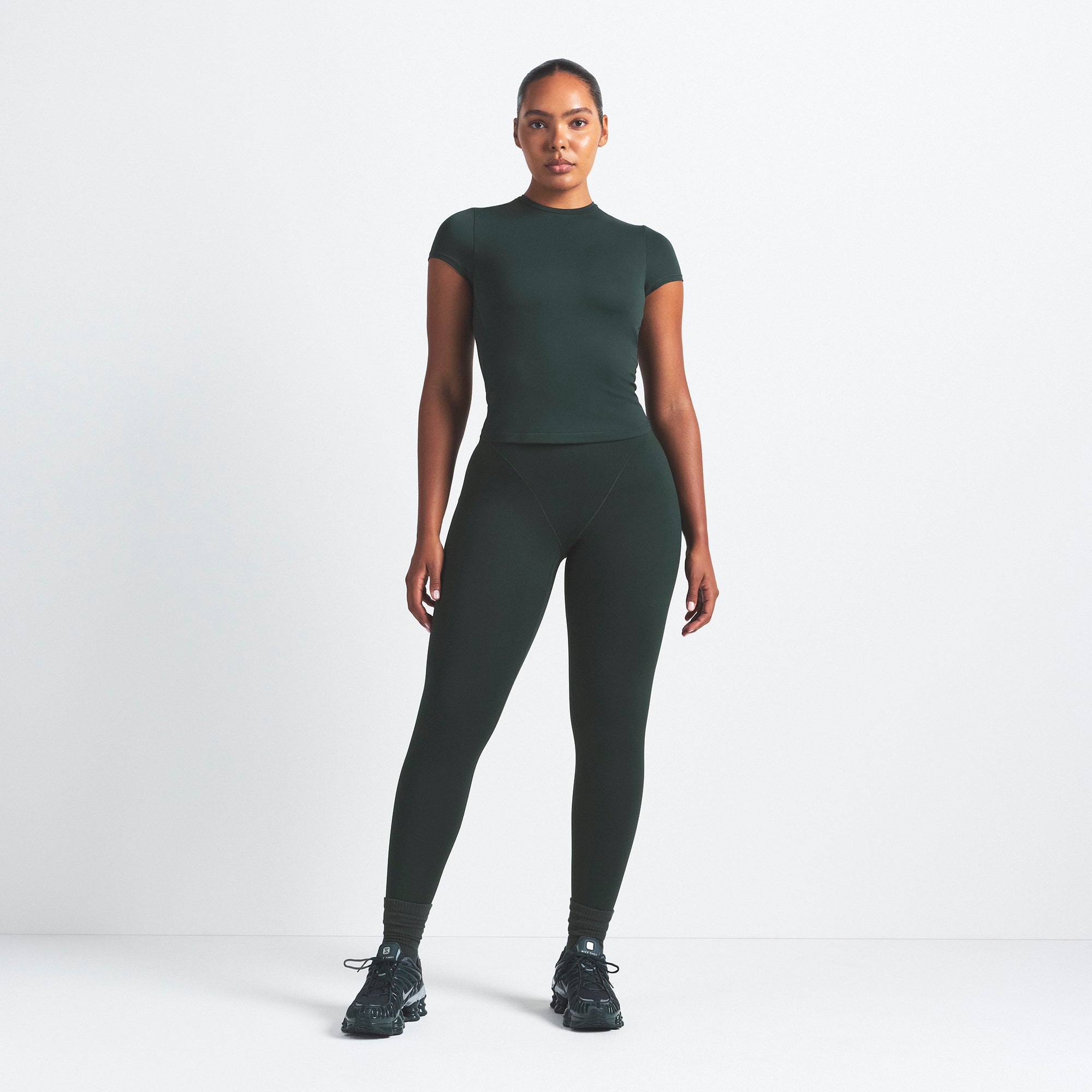 NikeSKIMS MATTE V-LINE 26 LEGGING | DARK TEAL - Image 6