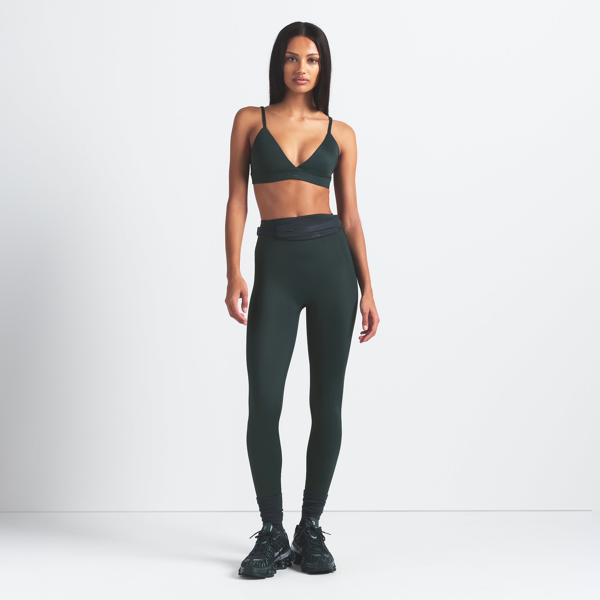 NikeSKIMS SHINE BONDED WAIST 26 LEGGING | DARK TEAL - Image 6