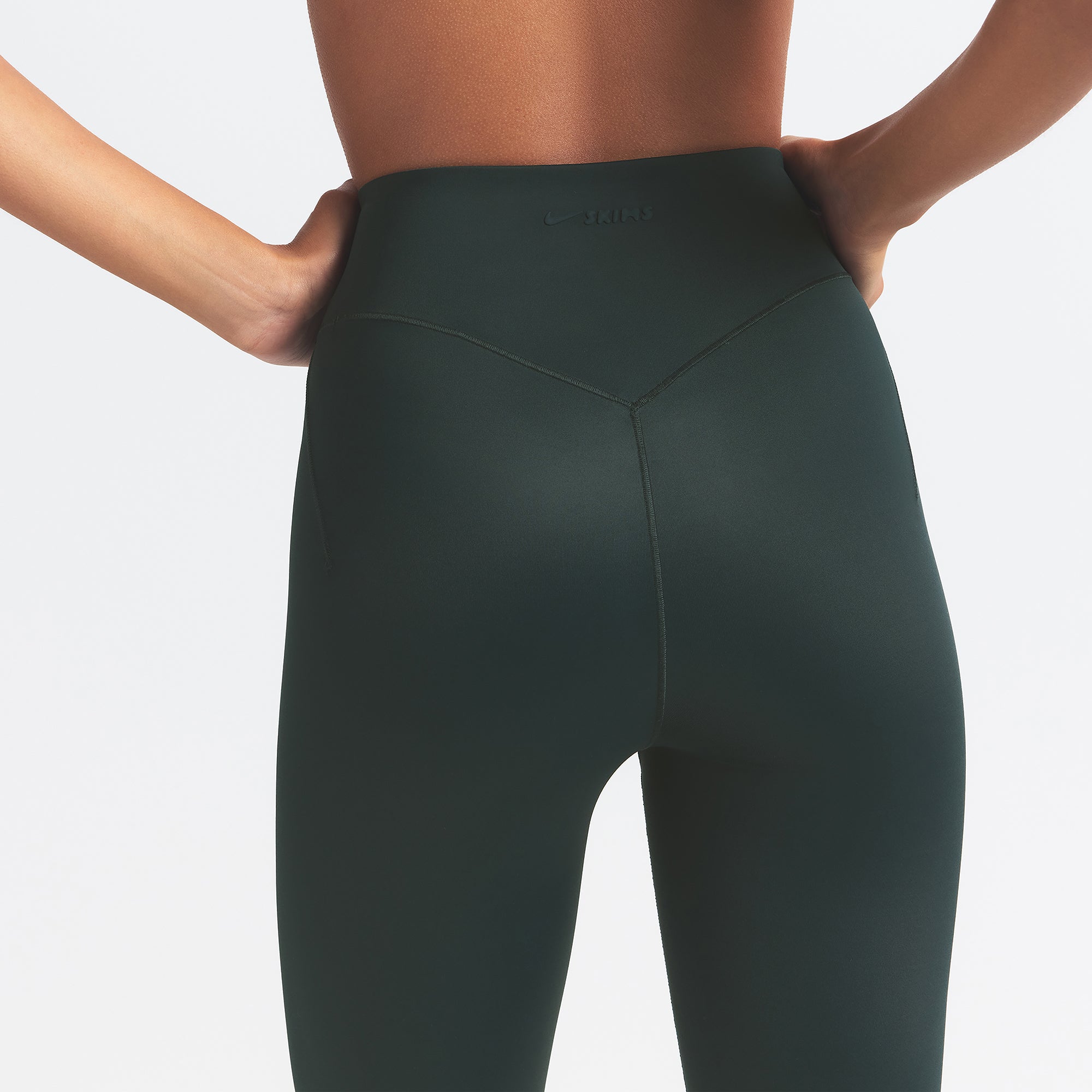 NikeSKIMS SHINE BONDED WAIST 26 LEGGING | DARK TEAL - Image 4