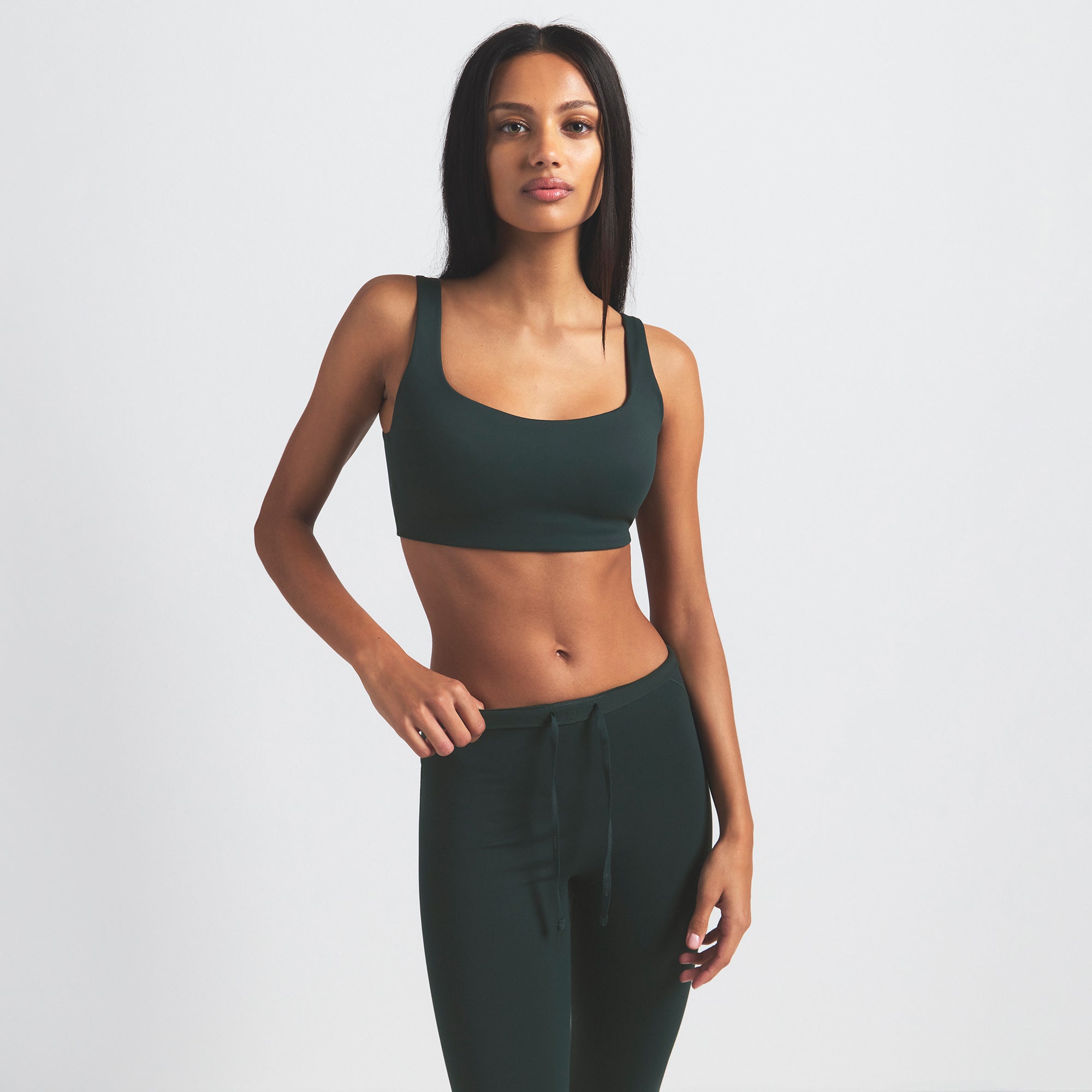 NikeSKIMS MATTE FOOTSIE GRIP LEGGING | DARK TEAL - Image 3