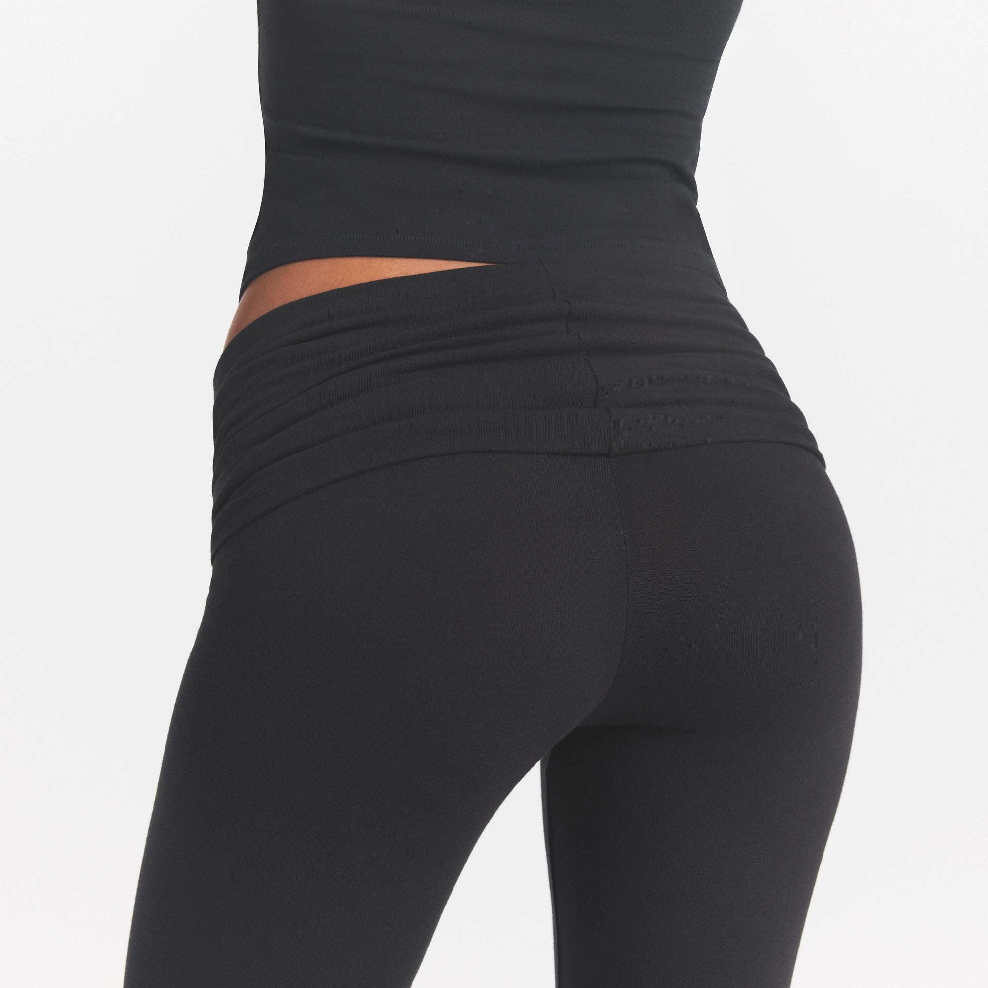 COTTON JERSEY FOLDOVER CAPRI | SOOT - Image 4