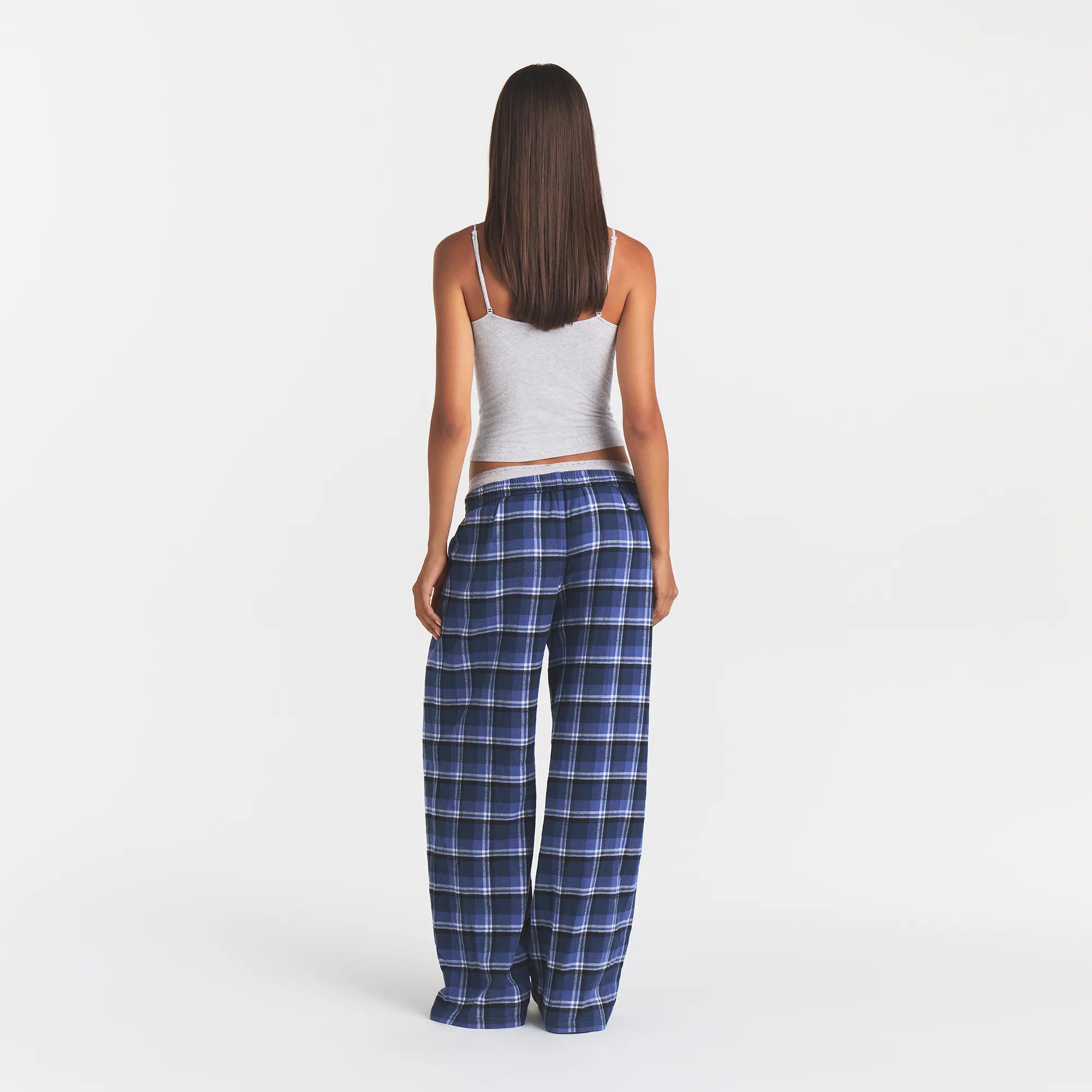 FLANNEL SLEEP OVERSIZED PANT | INDIGO OUTDOOR PLAID - Image 4