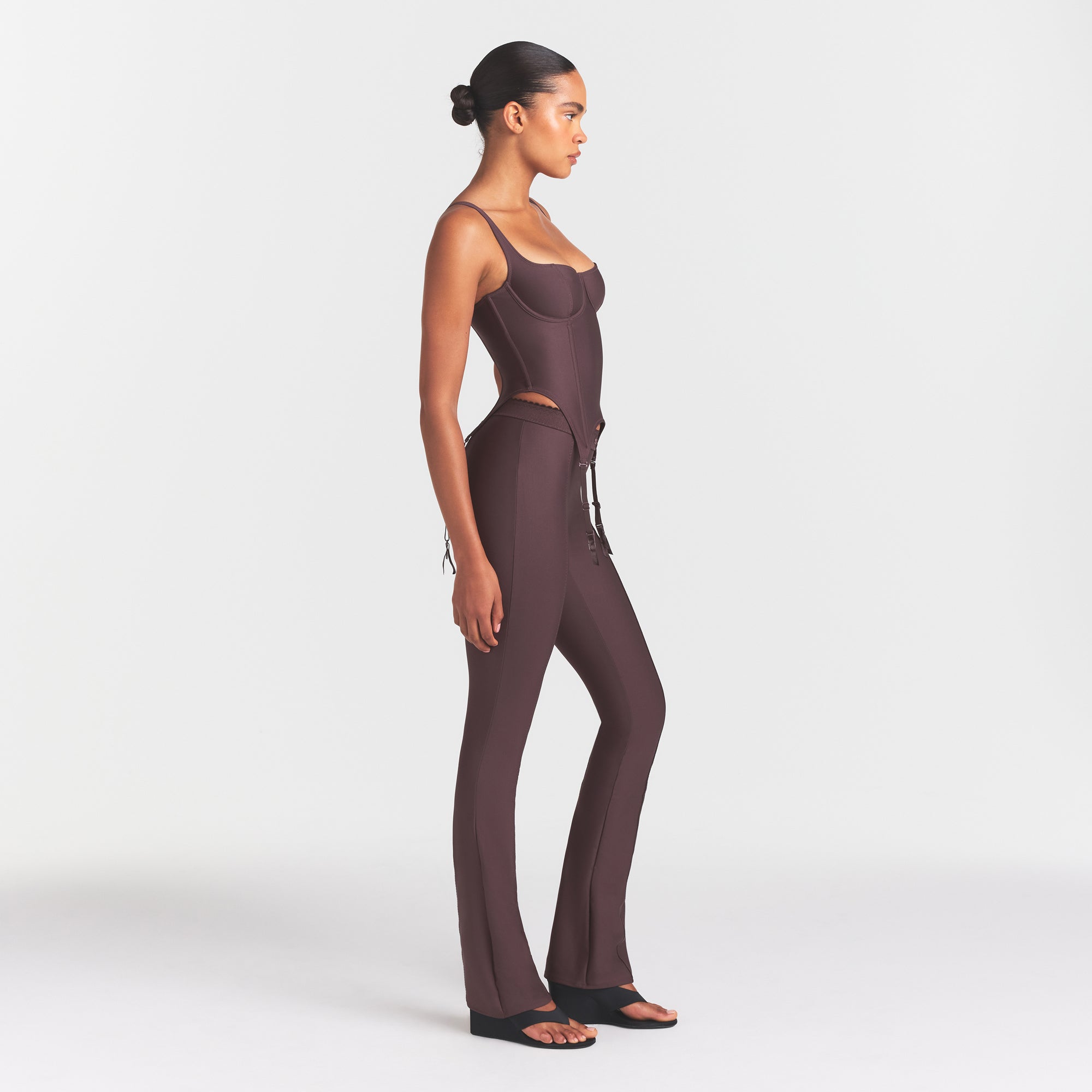 SKIMS BODY HIGH-WAISTED FLARE PANT | RAISIN - Image 4