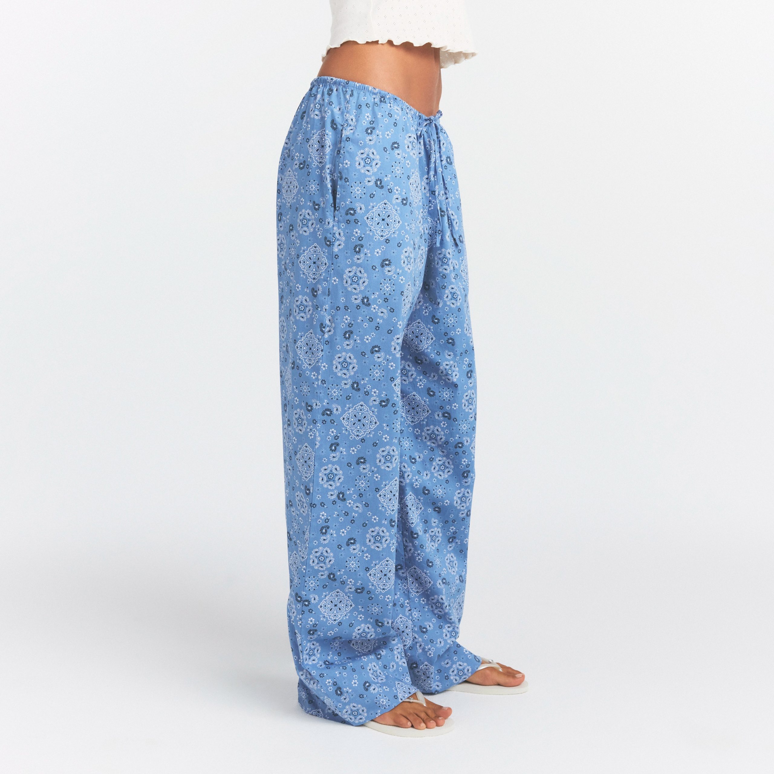 COTTON POPLIN SLEEP STRAIGHT LEG PANT | ARCTIC BANDANA - Image 3