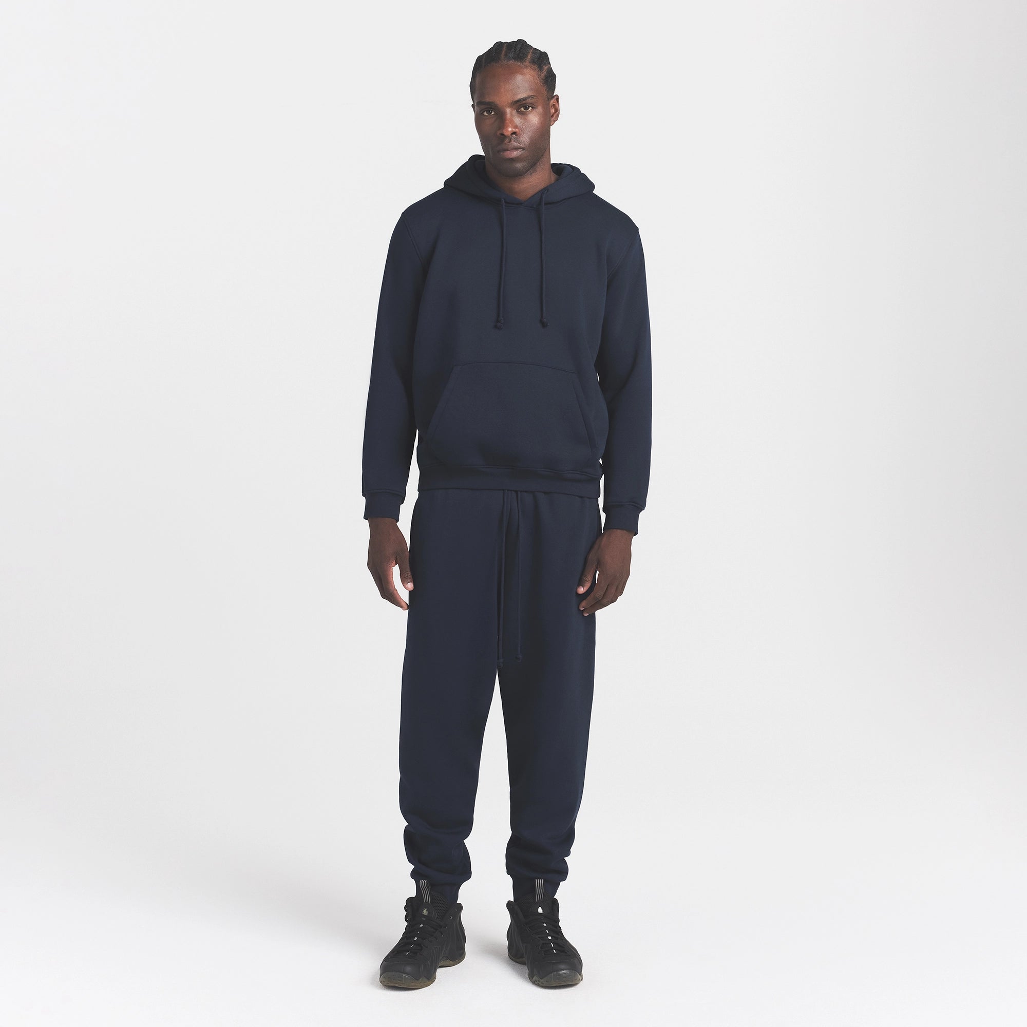 FLEECE LOUNGE MENS TAPERED JOGGER | NAVY - Image 2