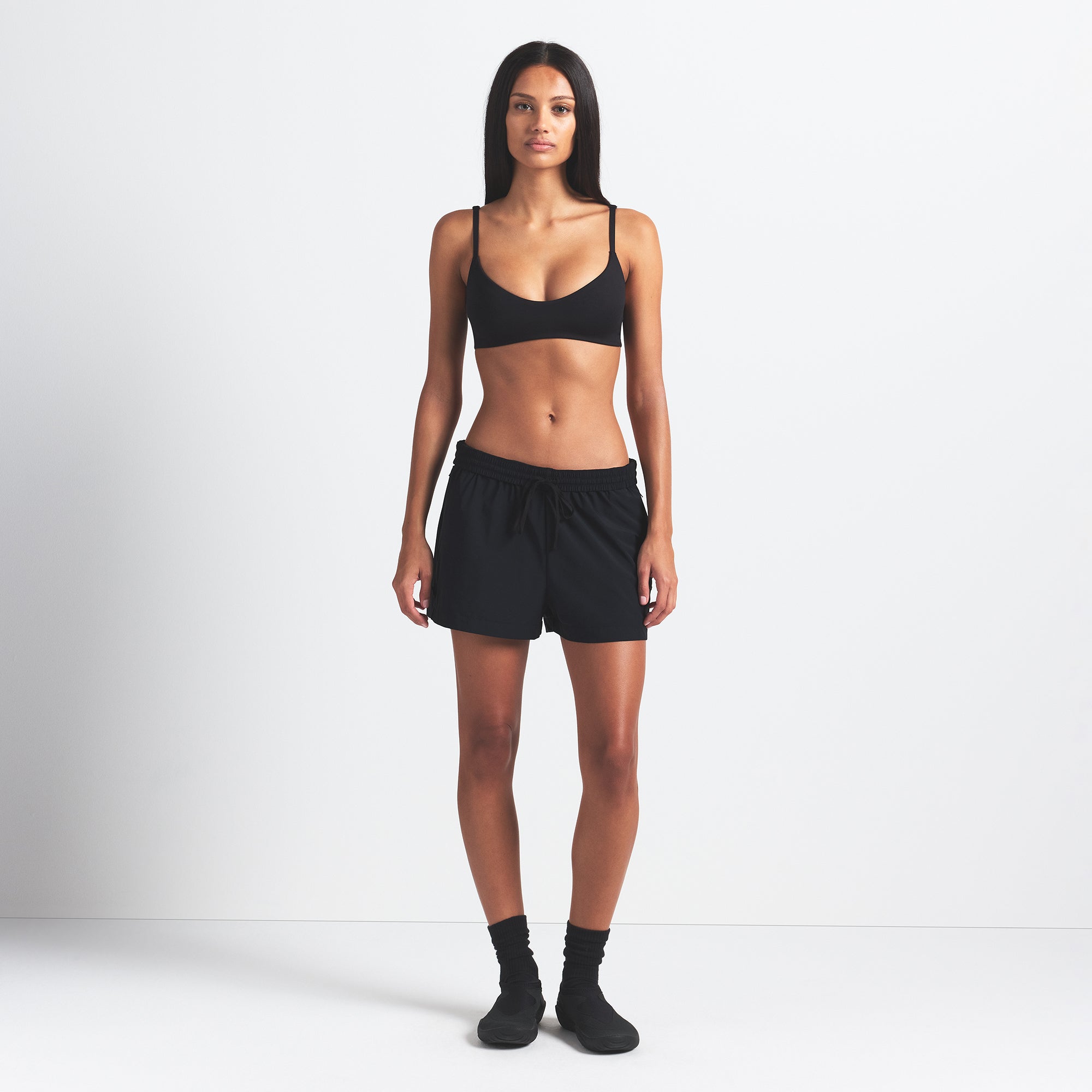 NikeSKIMS WOVEN NYLON 5 TRACK SHORT | OBSIDIAN - Image 5