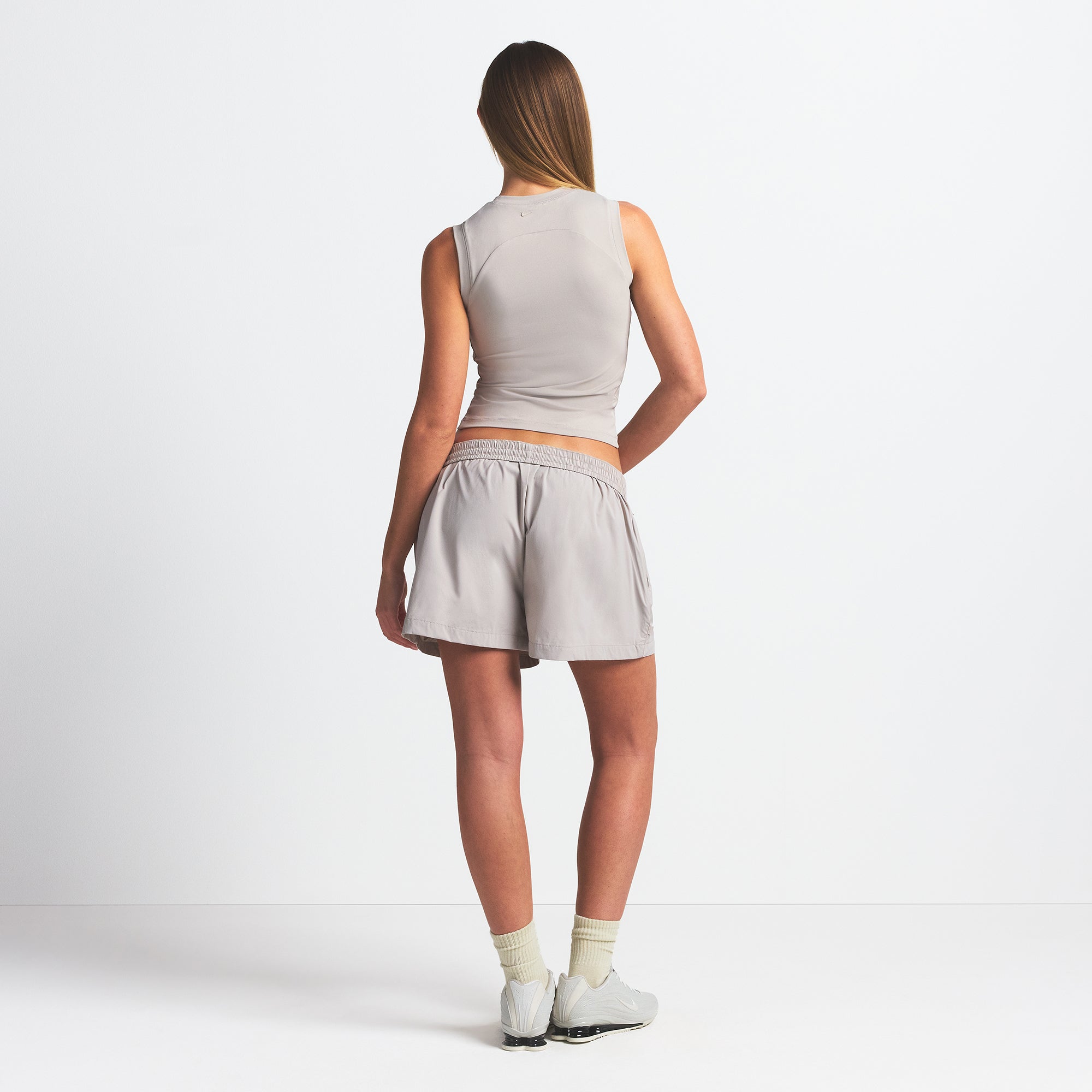 NikeSKIMS WOVEN NYLON 5 TRACK SHORT | STONE - Image 5