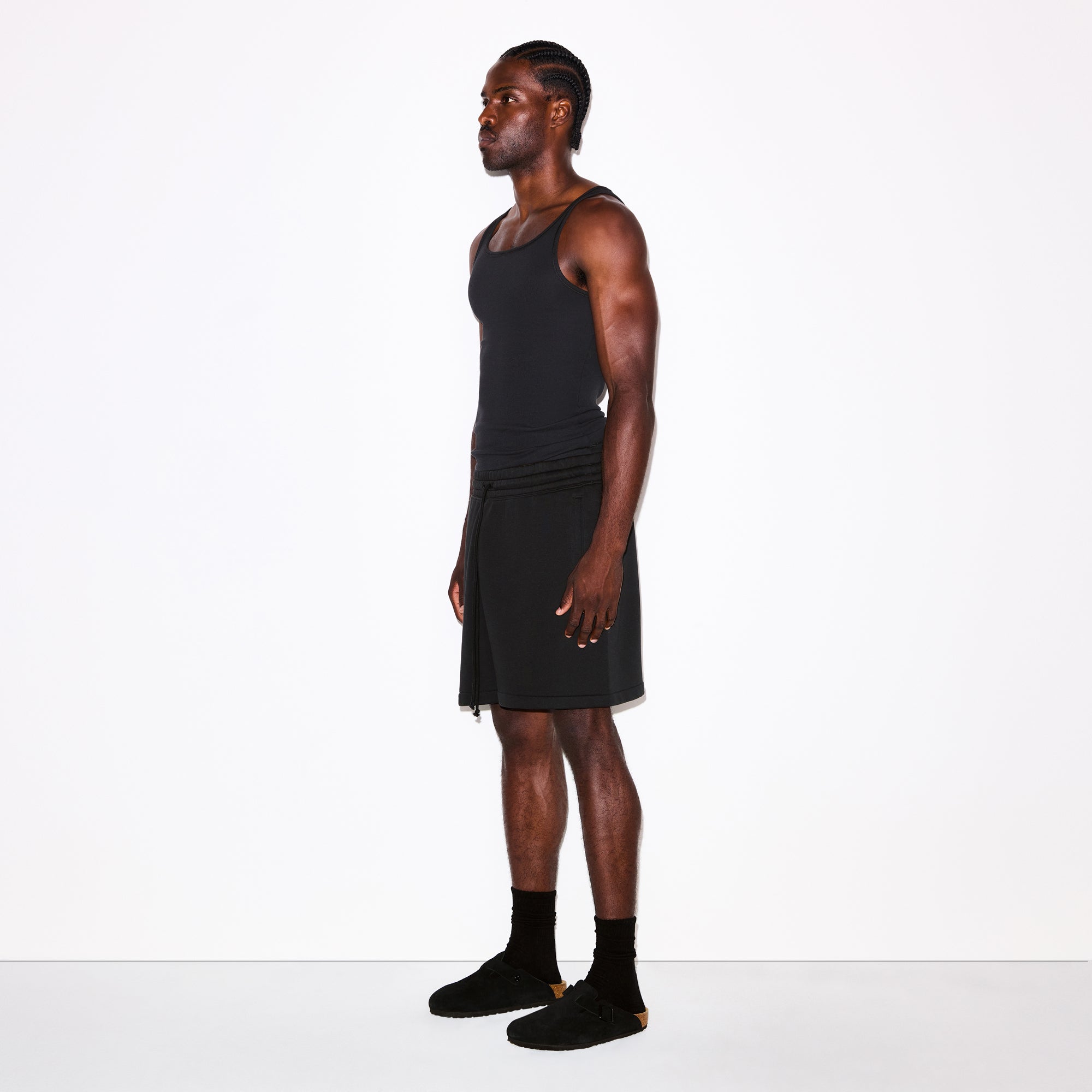 FLEECE LOUNGE MENS RELAXED SHORT | WASHED ONYX - Image 3