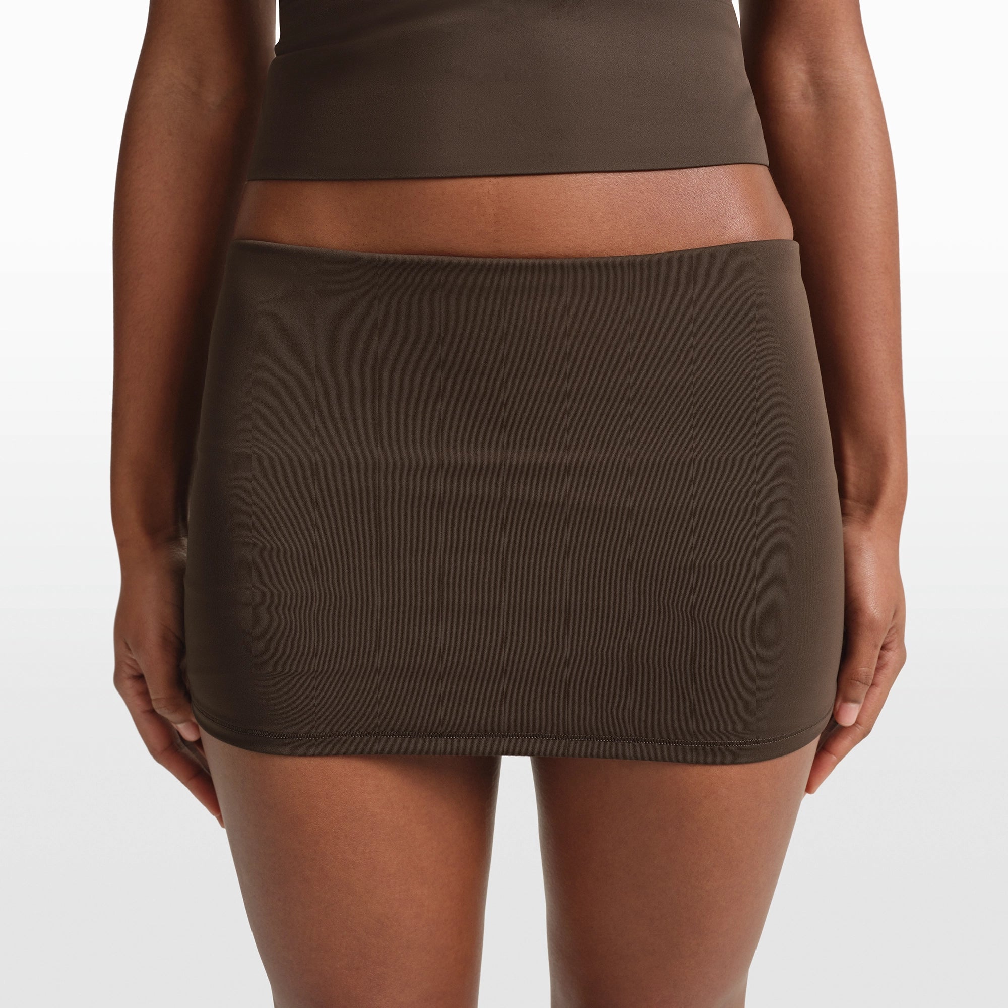 NikeSKIMS MATTE 3 FOLDOVER SHORT | DARK SEPIA - Image 6