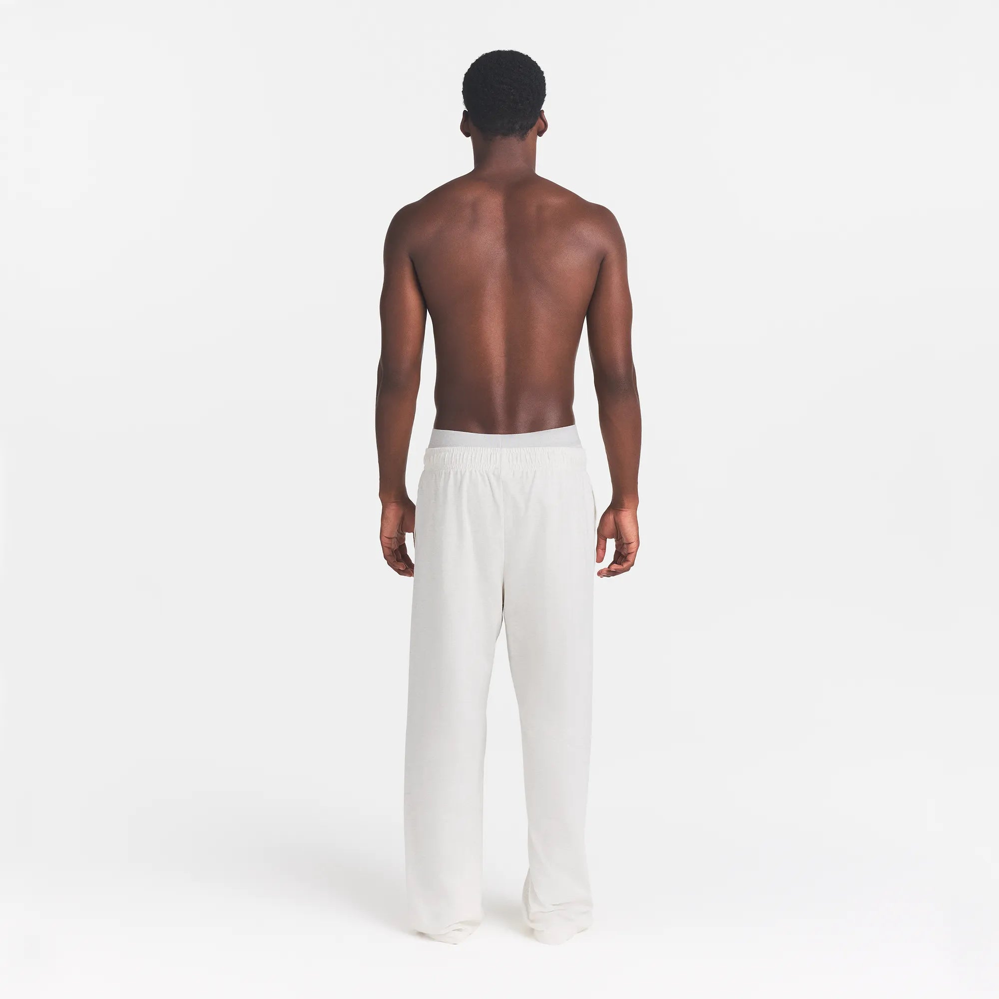 JERSEY LOUNGE MENS RELAXED STRAIGHT LEG PANT | CHALK HEATHER - Image 5