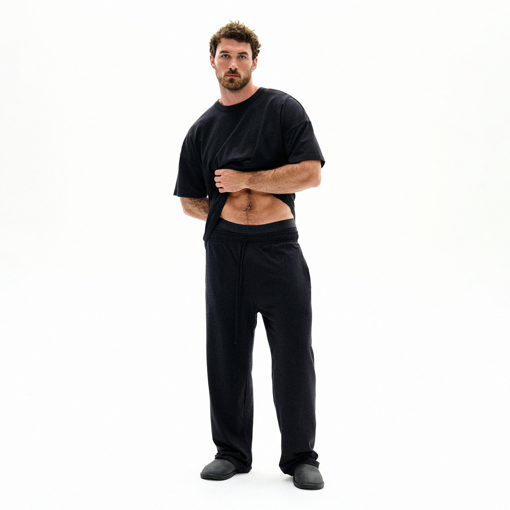 JERSEY LOUNGE MENS RELAXED STRAIGHT LEG PANT | OBSIDIAN - Image 5