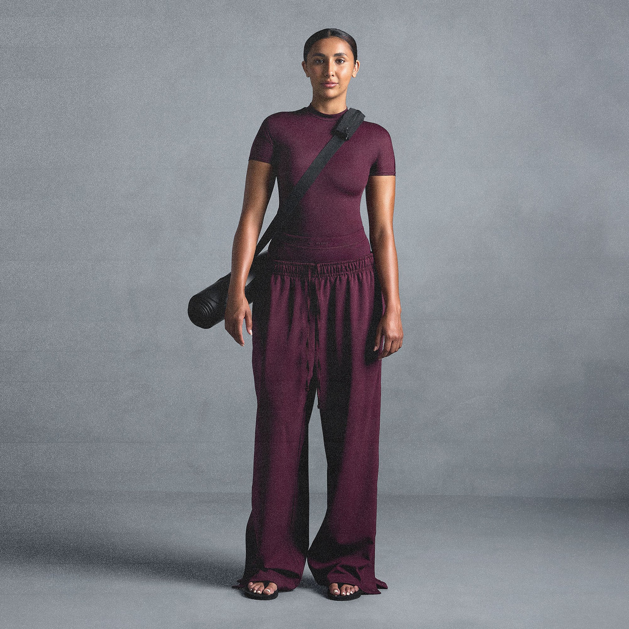 NikeSKIMS MATTE TRICOT SIDE SNAPS PANT | CURRANT - Image 7