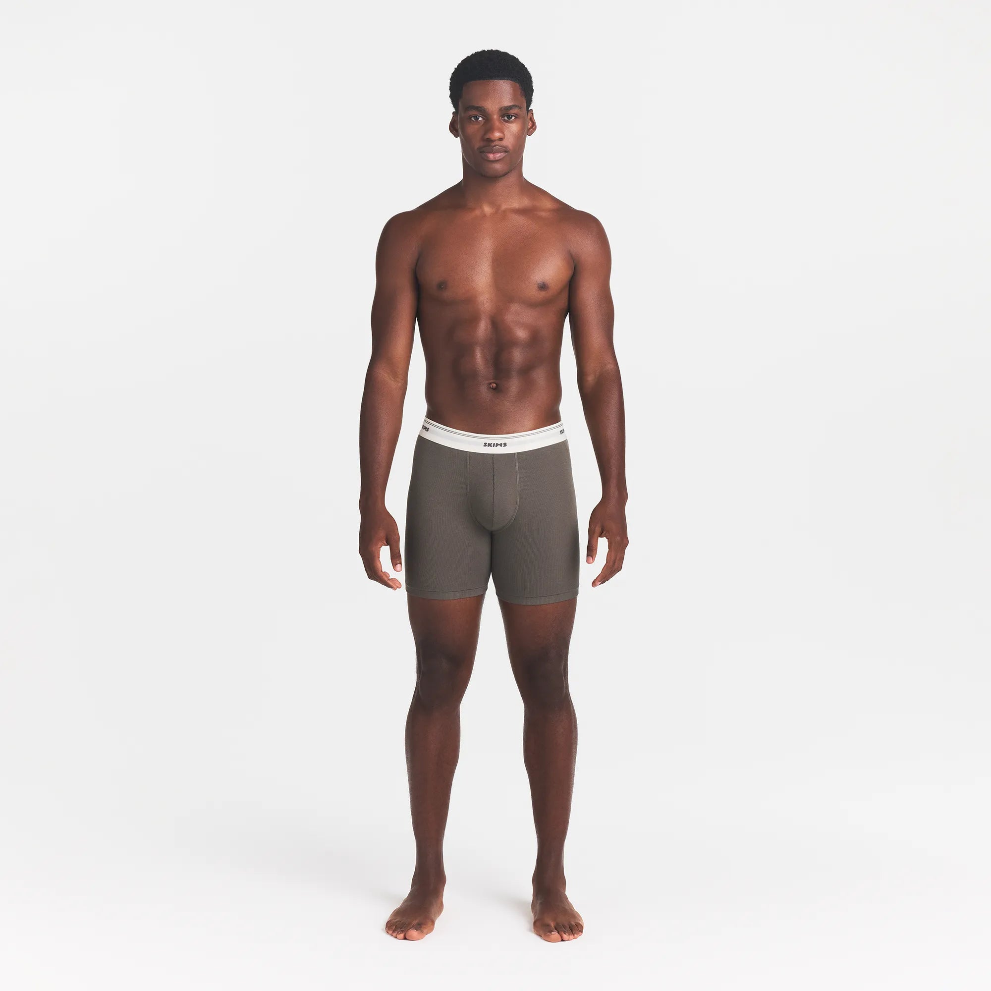 SKIMS COTTON RIB MENS 5 BOXER BRIEF | JUNGLE - Image 2