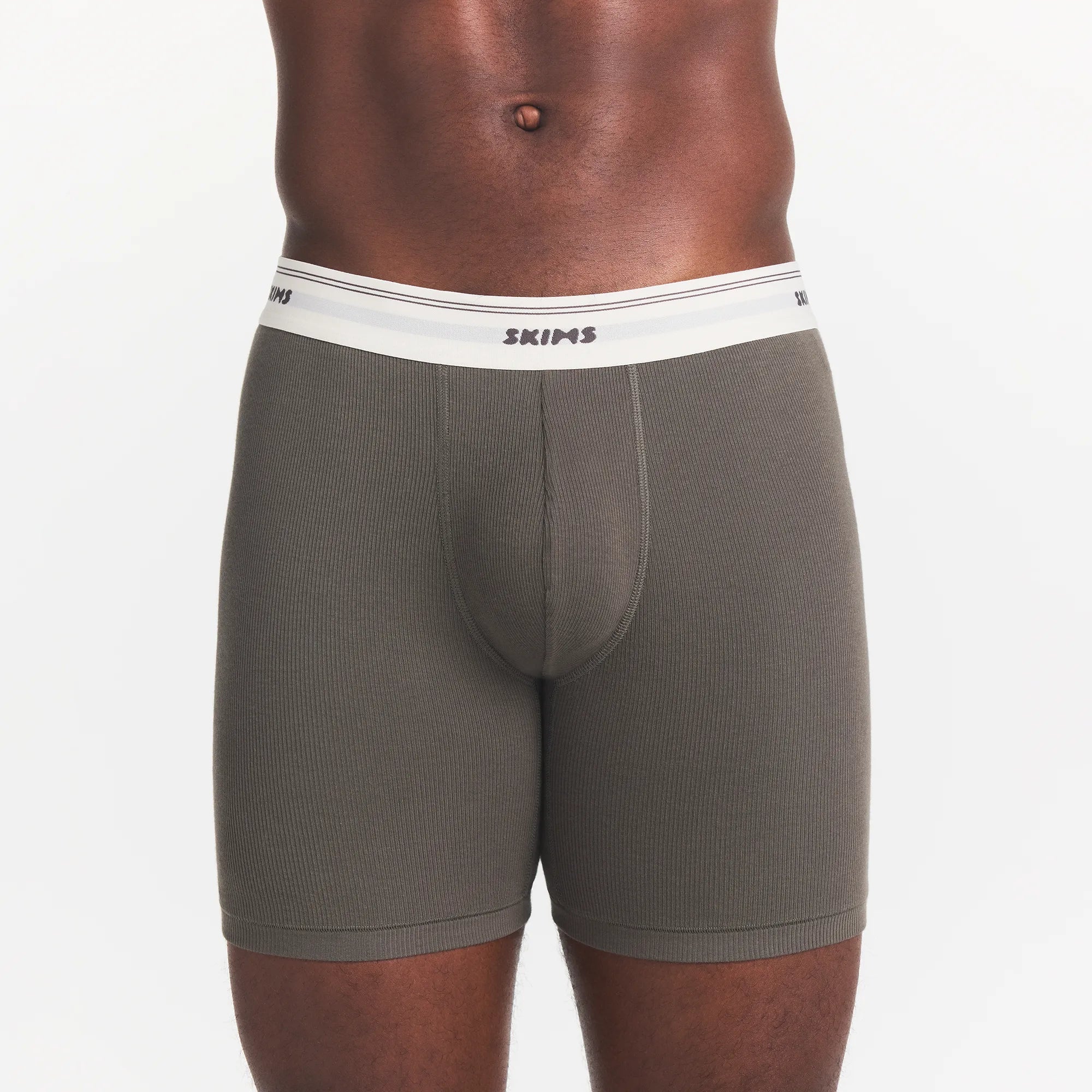 SKIMS COTTON RIB MENS 5 BOXER BRIEF | JUNGLE - Image 5