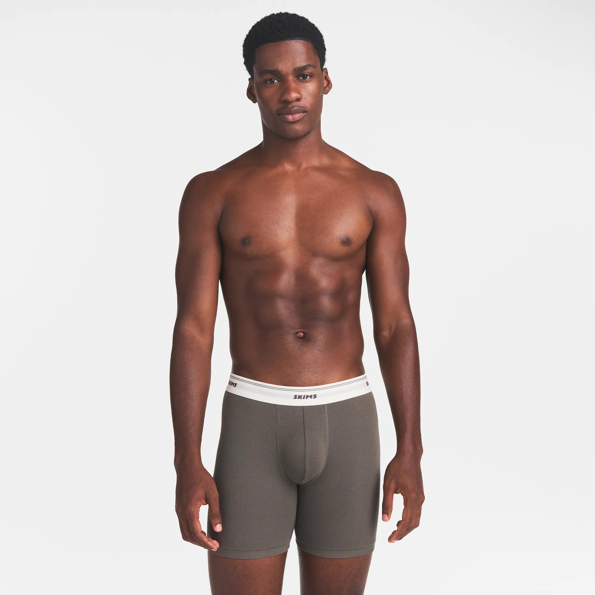 SKIMS COTTON RIB MENS 5 BOXER BRIEF | JUNGLE - Image 4
