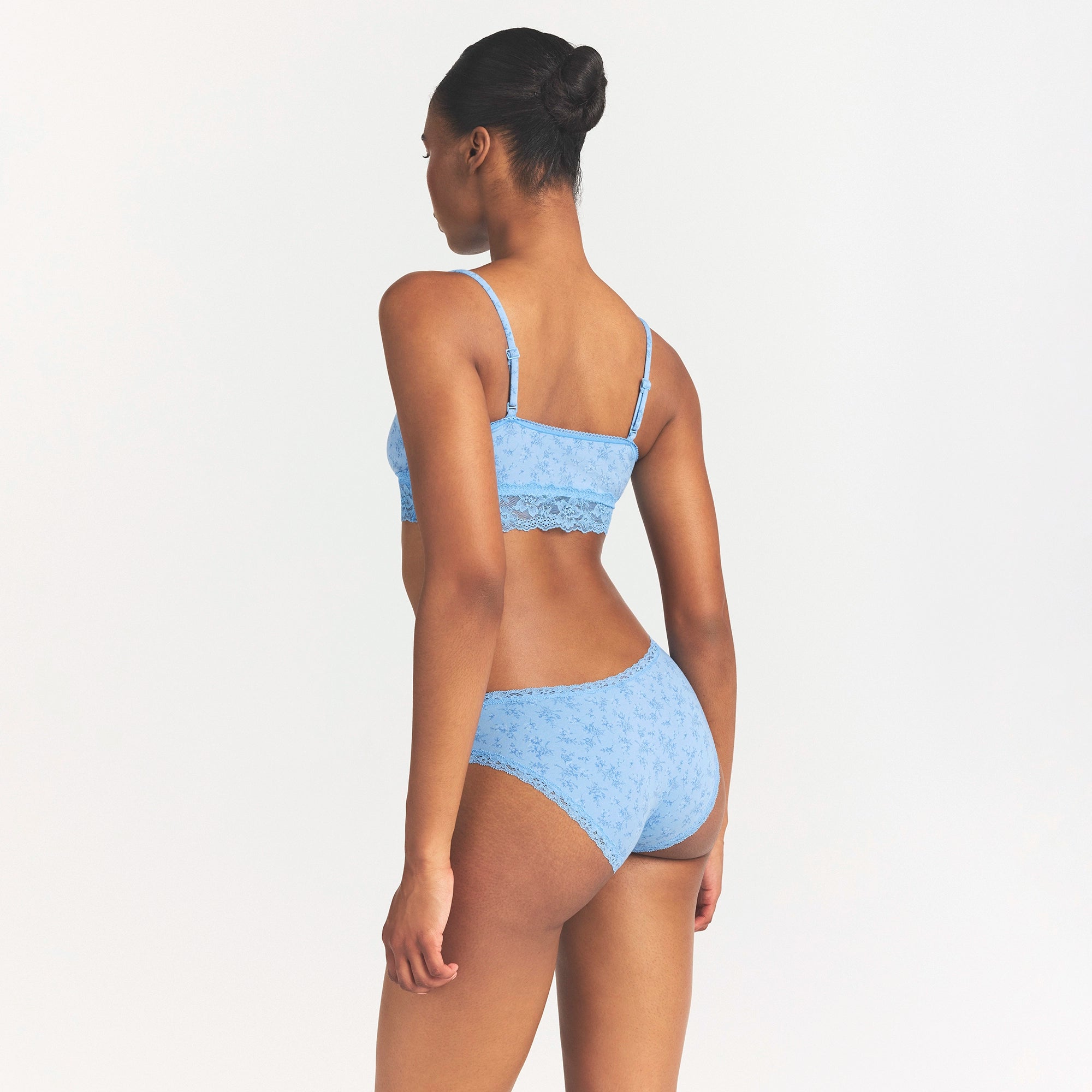 LIGHTWEIGHT COTTON LACE BRIEF | SURF DAINTY FLORAL PRINT - Image 4