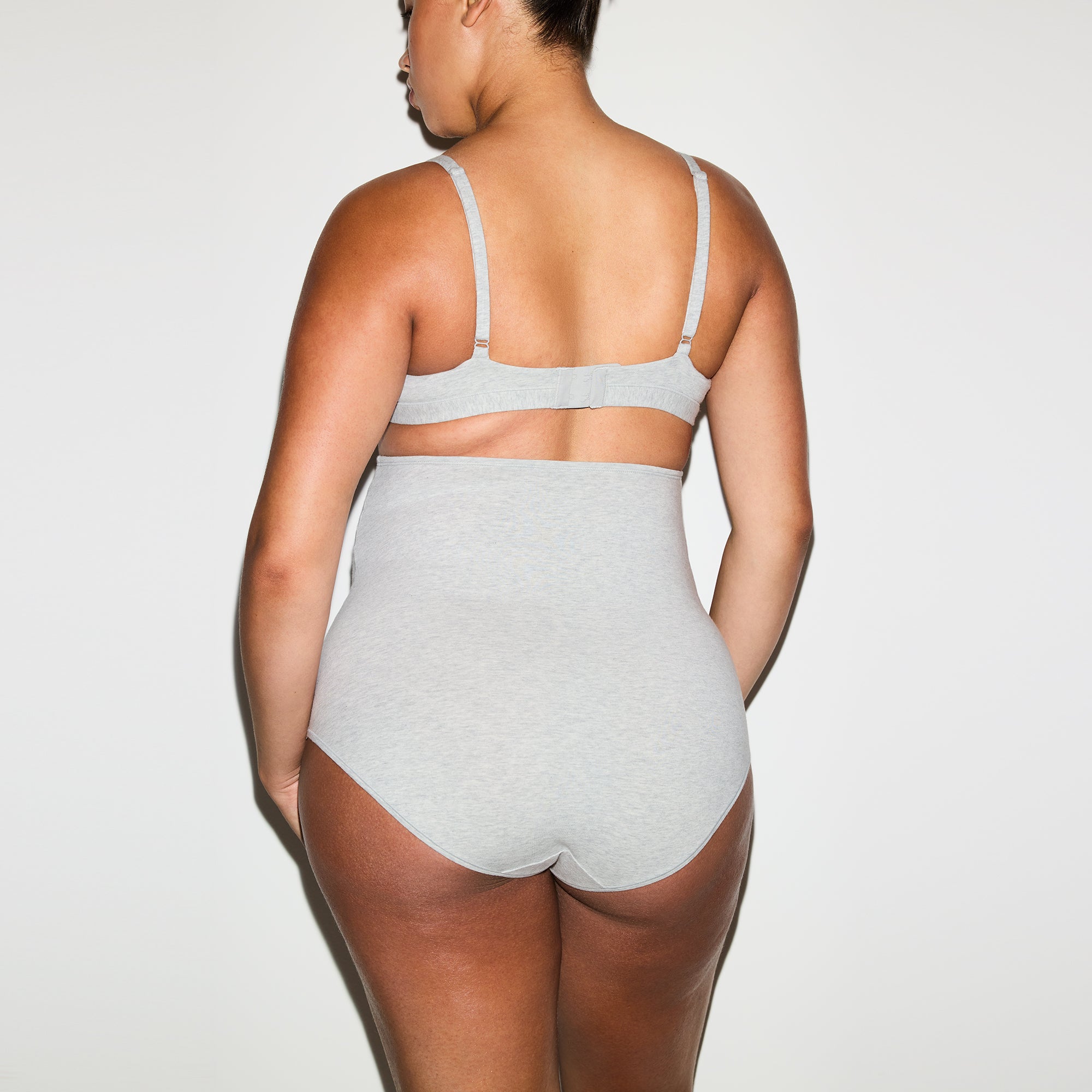 COTTON JERSEY MATERNITY NURSING SCOOP BRALETTE 2-PACK | LIGHT HEATHER GREY - Image 7