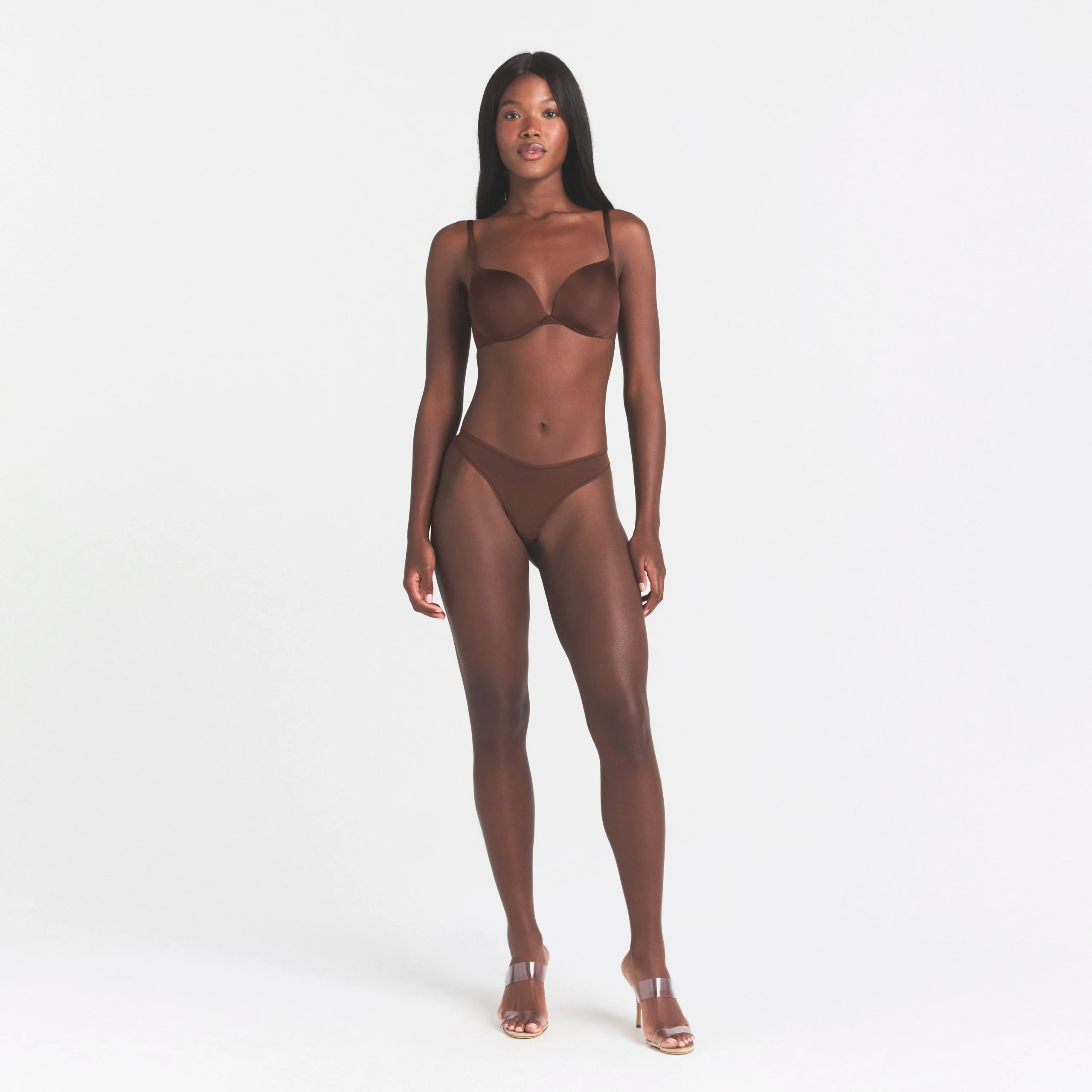 SKIMS ULTIMATE TEARDROP T-SHIRT BRA | COCOA - Image 4