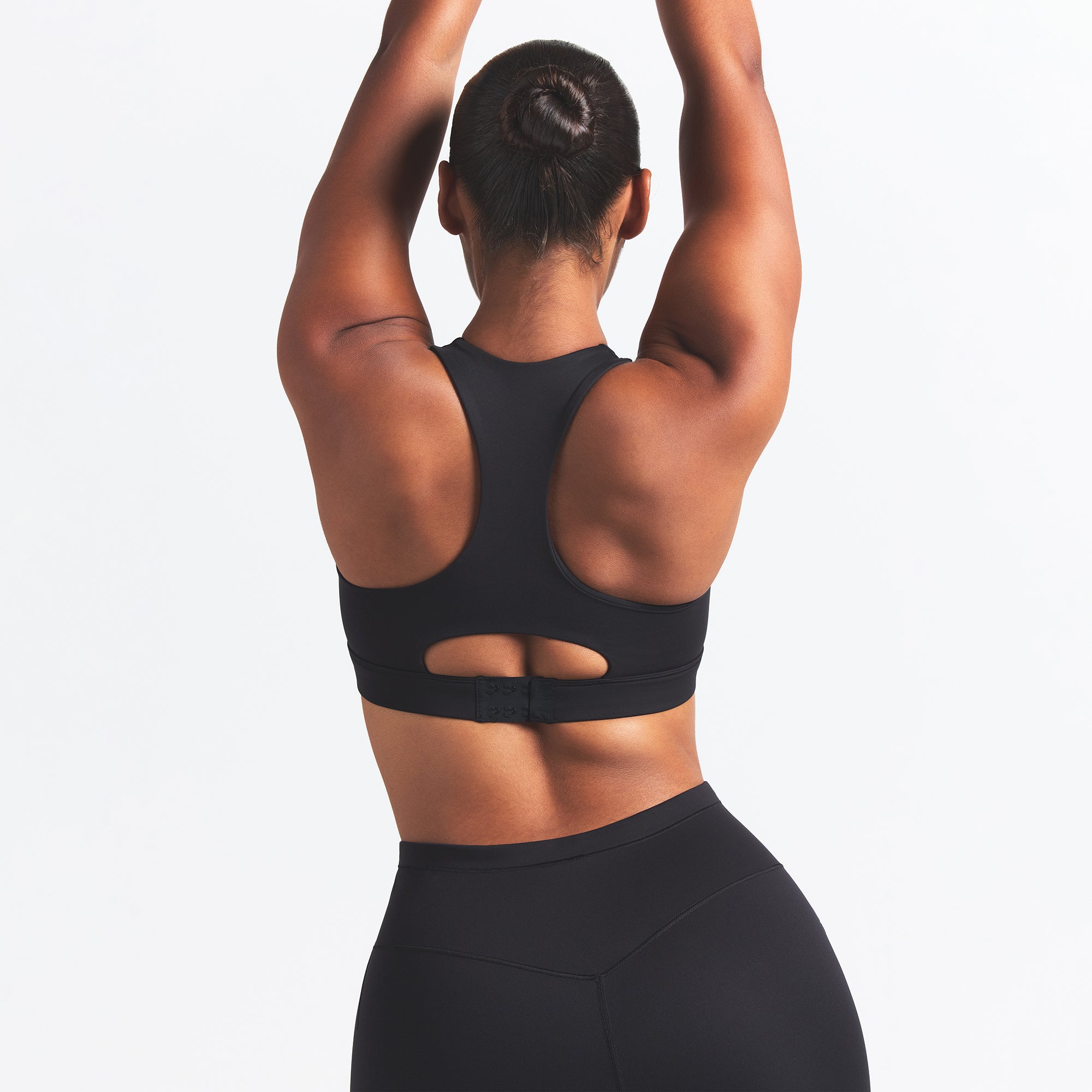NikeSKIMS MATTE HIGH NECK BRA | OBSIDIAN - Image 3