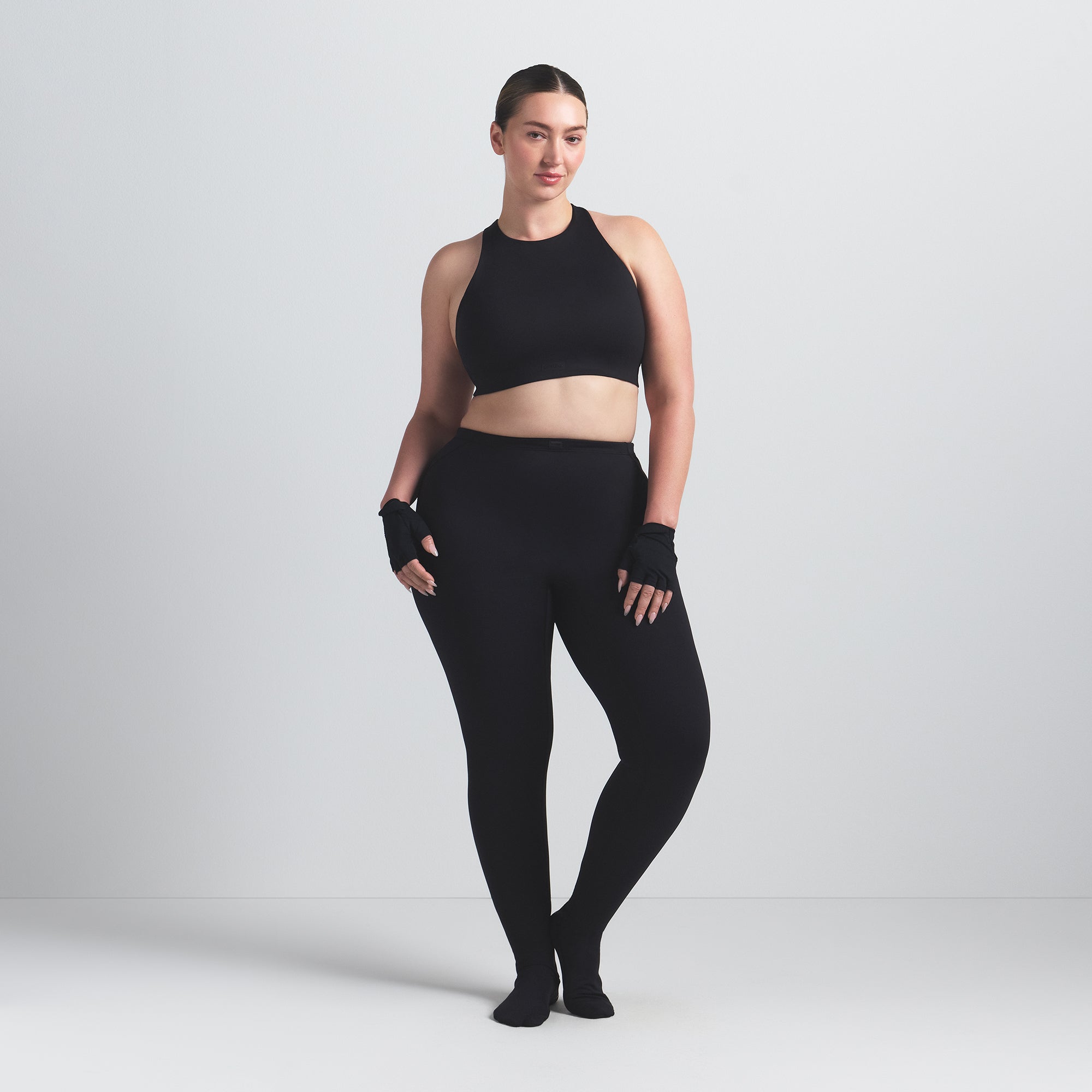 NikeSKIMS MATTE HIGH NECK BRA | OBSIDIAN - Image 10