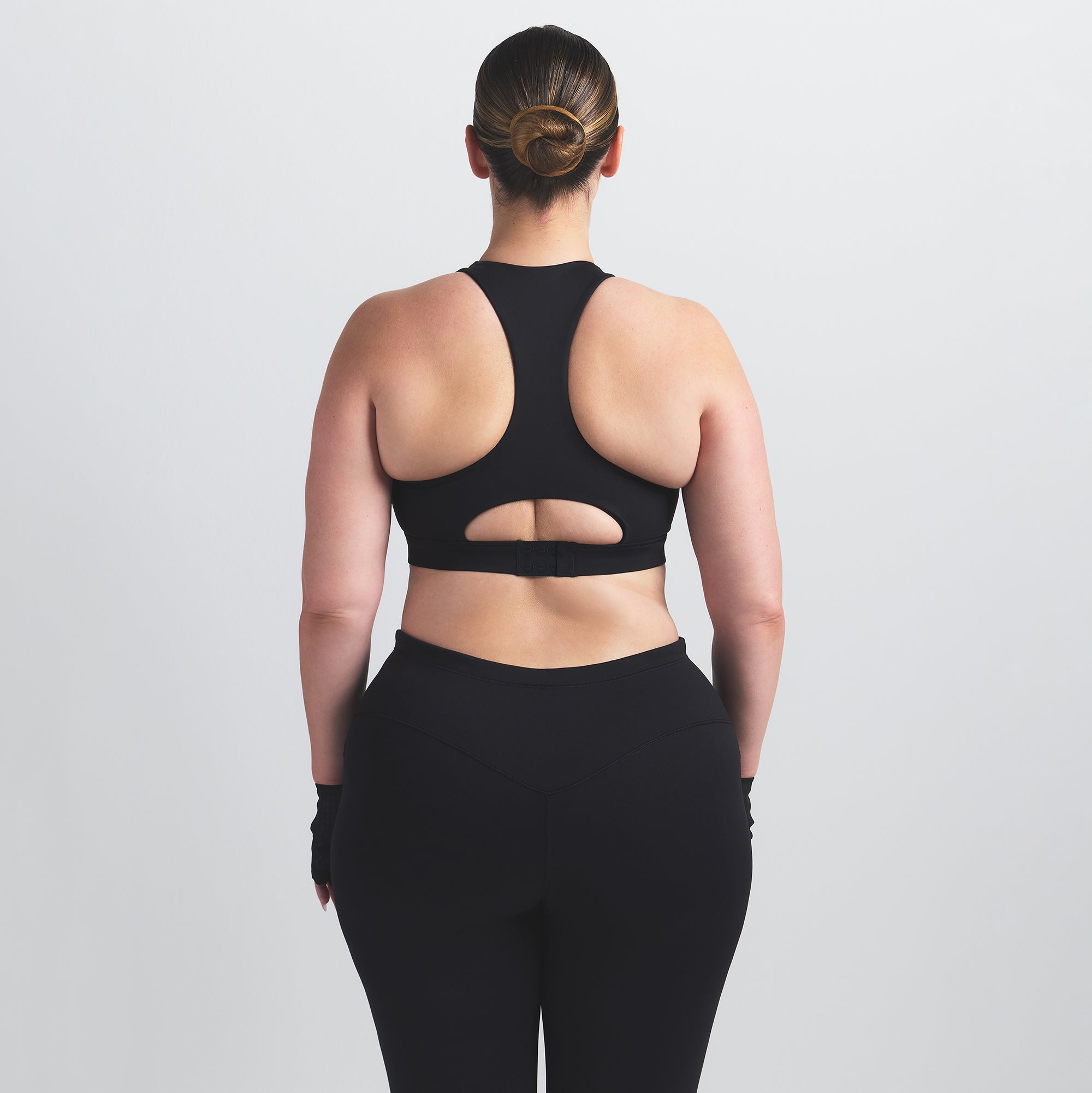 NikeSKIMS MATTE HIGH NECK BRA | OBSIDIAN - Image 9