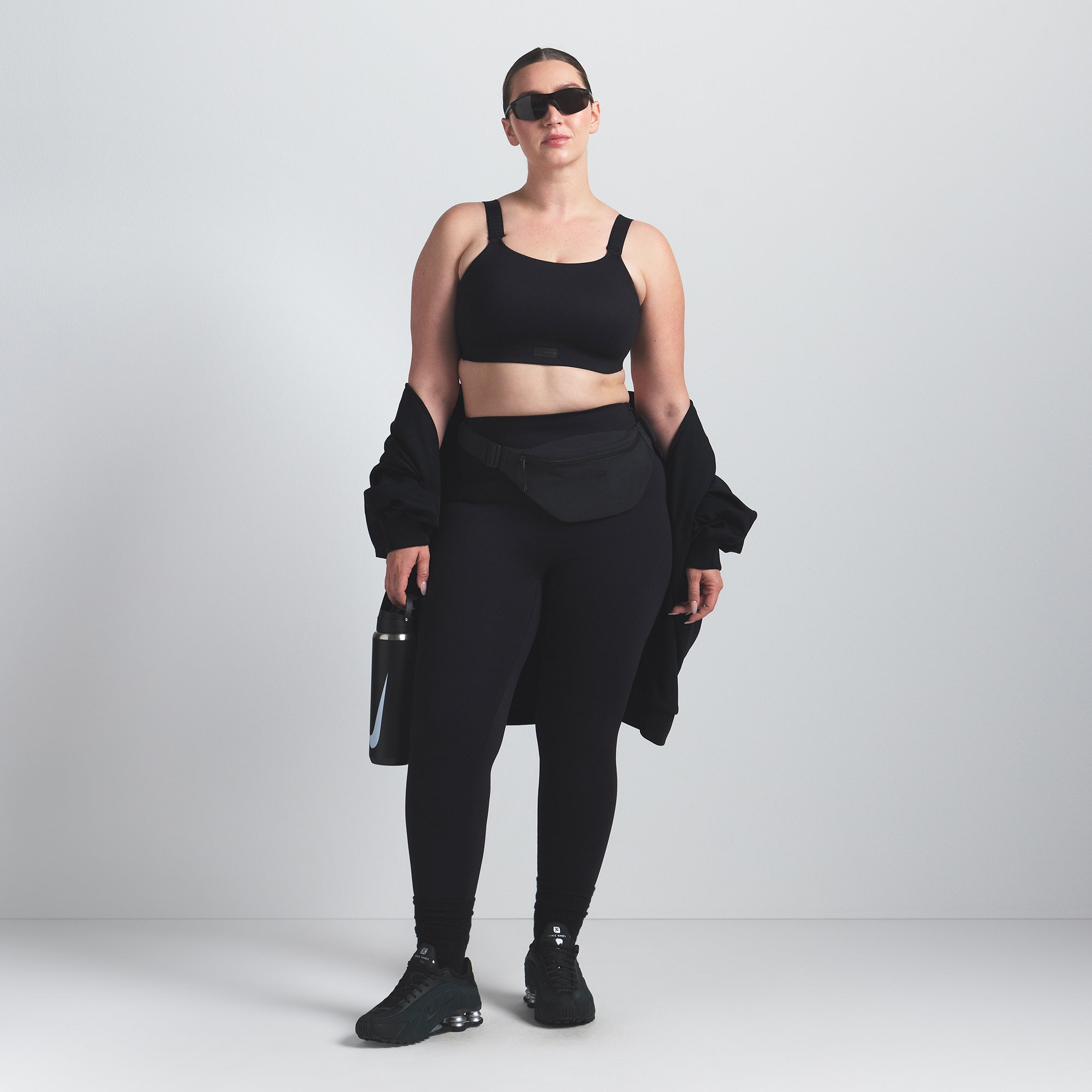 NikeSKIMS MATTE WIDE STRAP BRA | OBSIDIAN - Image 8