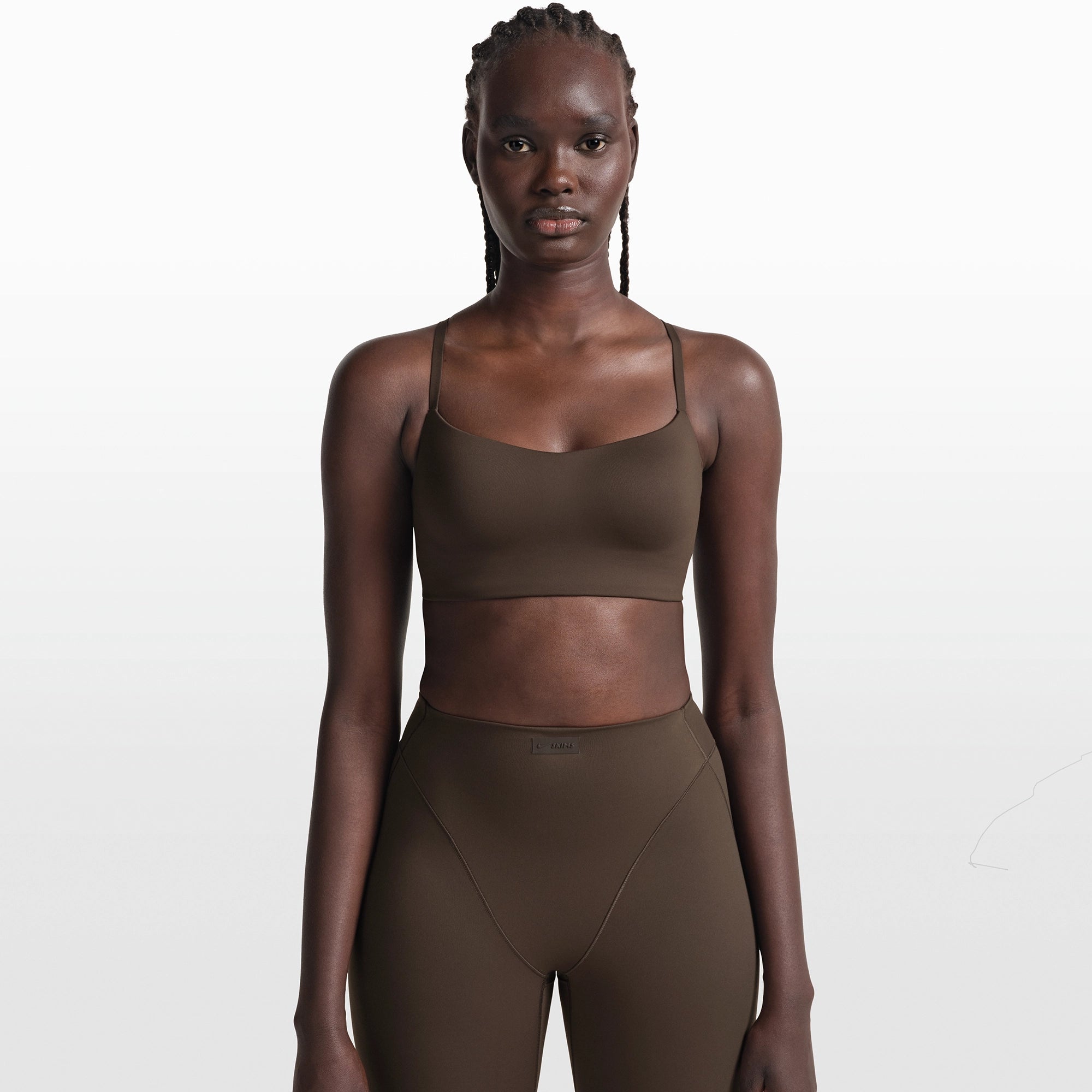 NikeSKIMS MATTE CONTOUR CAMI BRA | DARK SEPIA - Image 3