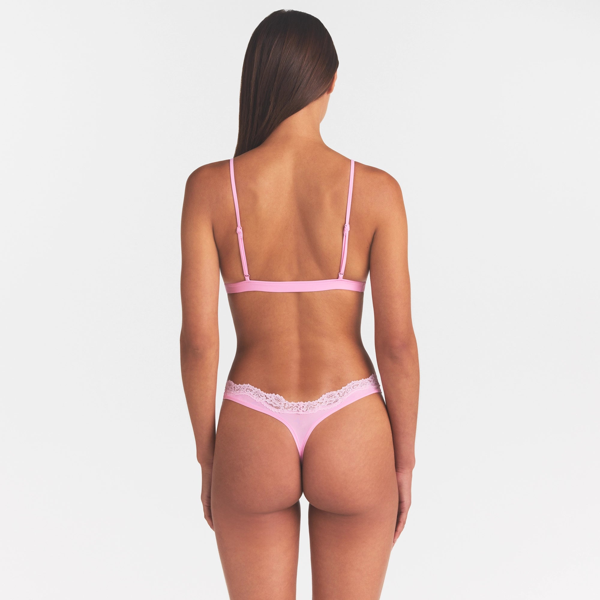 FITS EVERYBODY LACE TRIANGLE BRALETTE | BUBBLE GUM TONAL - Image 4