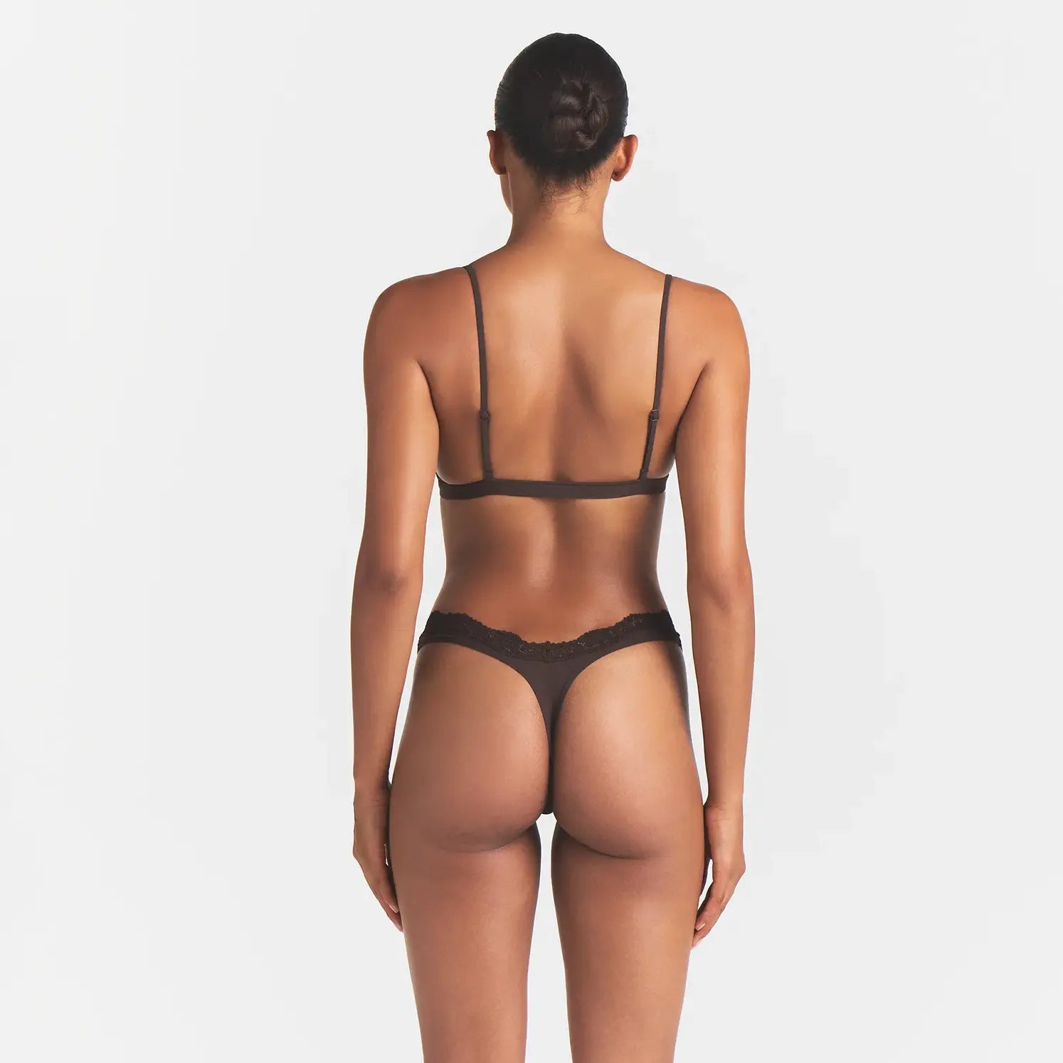 FITS EVERYBODY LACE TRIANGLE BRALETTE | ESPRESSO - Image 4