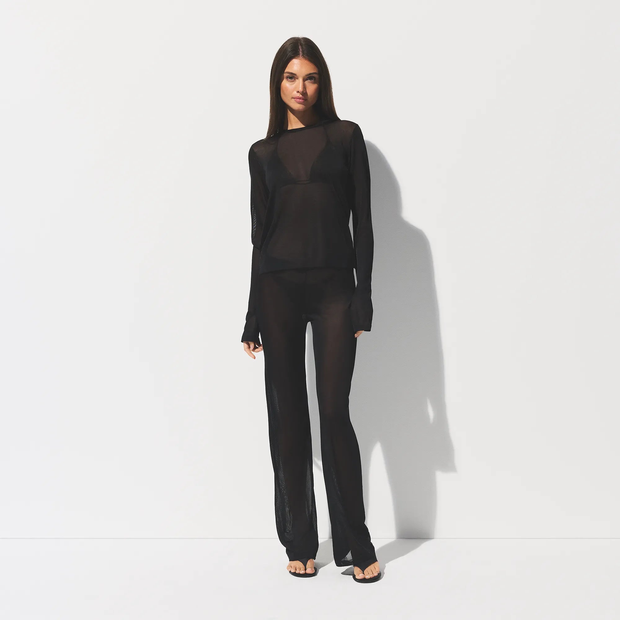 SLINKY KNIT LOW RISE PANT | OBSIDIAN - Image 2