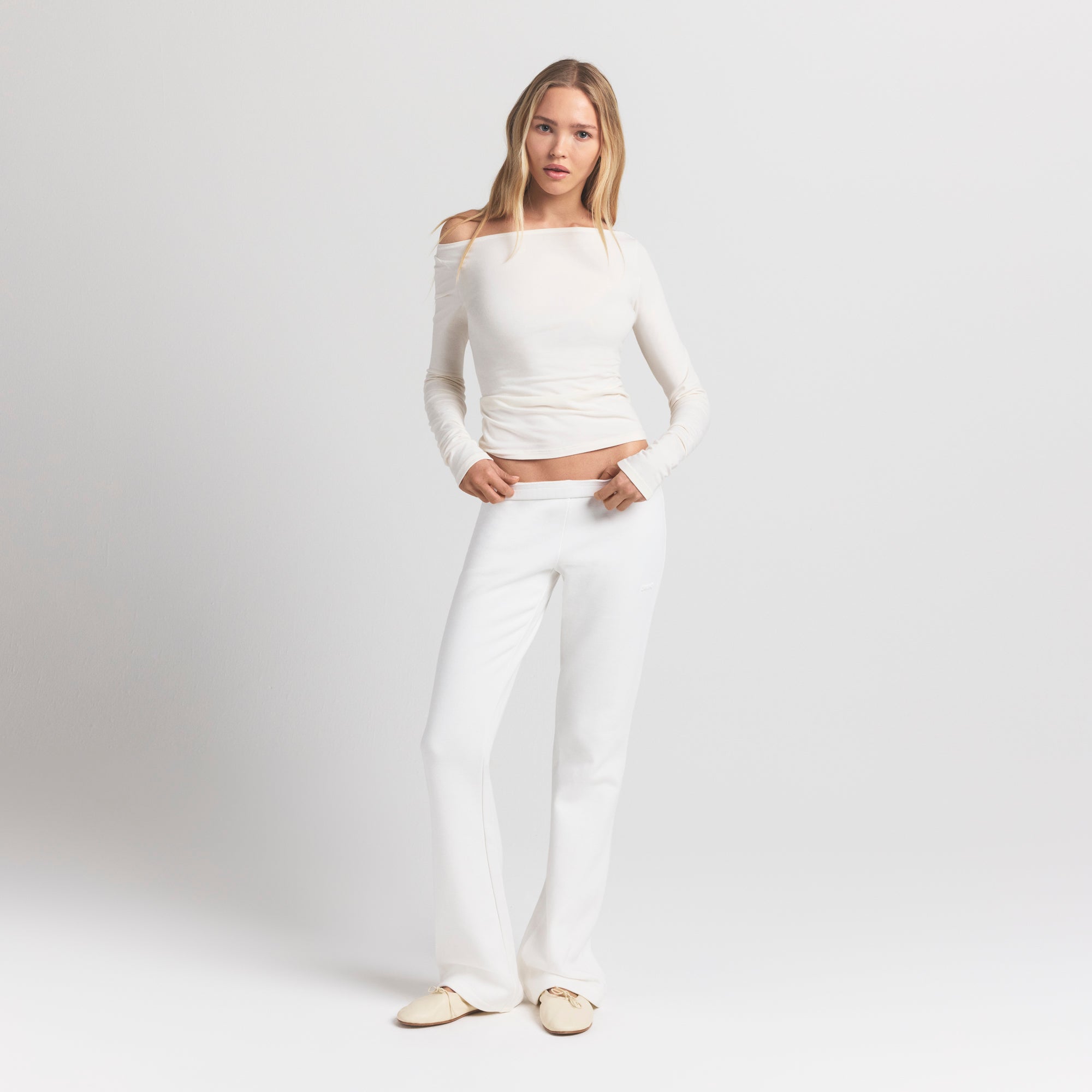 COTTON FLEECE SLIM PANT | MARBLE - Image 2