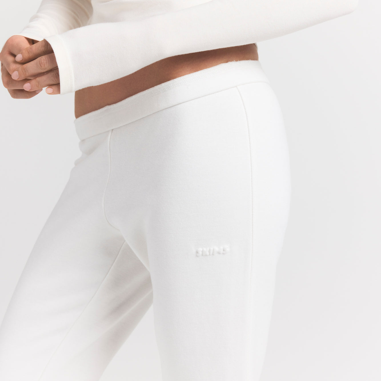 COTTON FLEECE SLIM PANT | MARBLE - Image 3