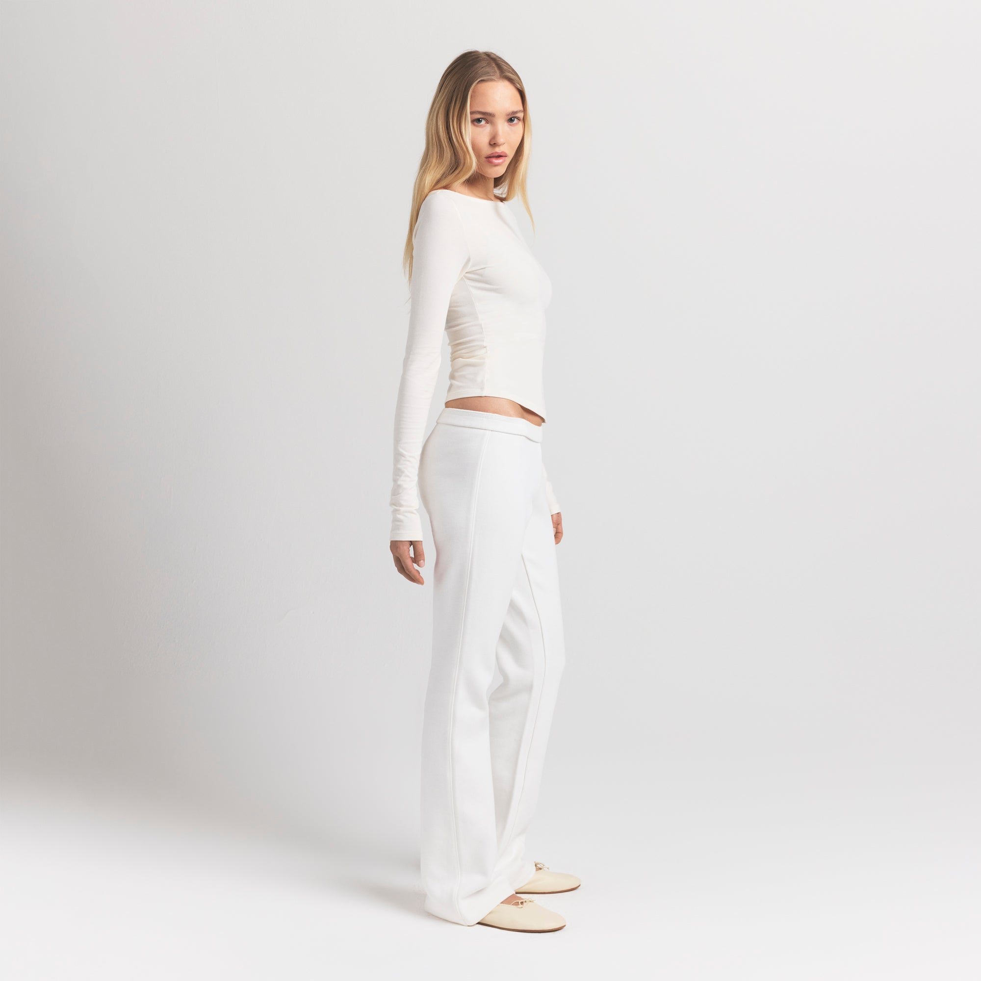 COTTON FLEECE SLIM PANT | MARBLE - Image 4