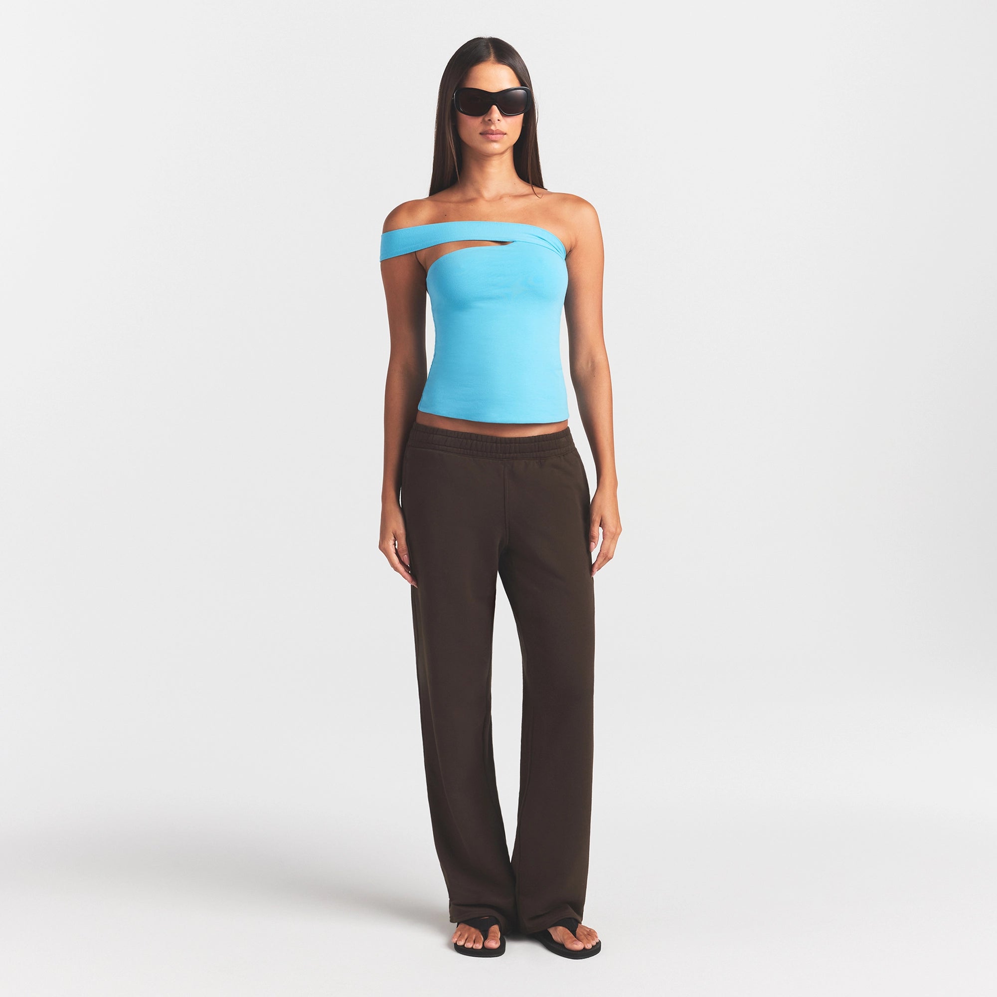FRENCH TERRY STRAIGHT LEG PANT | ESPRESSO - Image 2