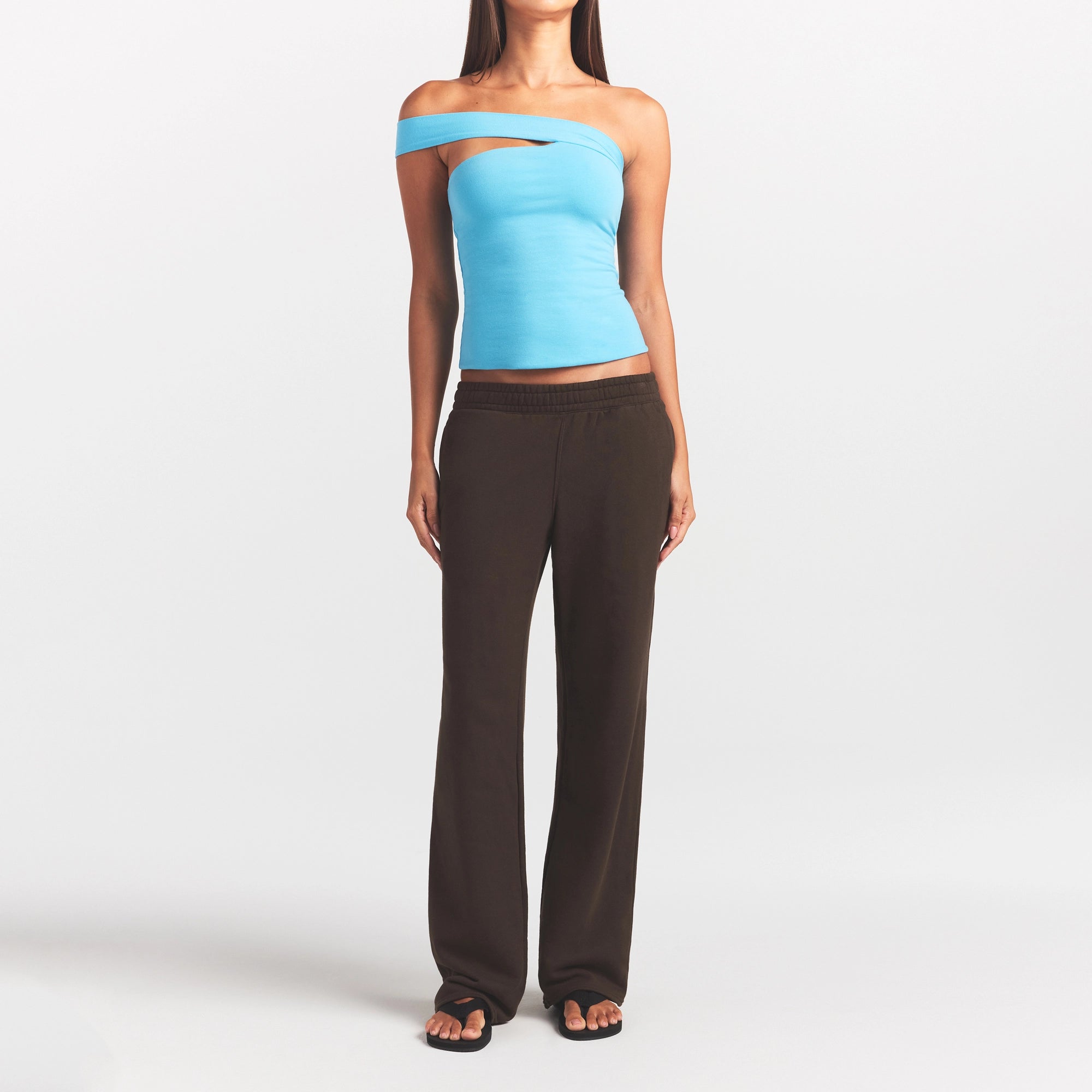 FRENCH TERRY STRAIGHT LEG PANT | ESPRESSO - Image 4